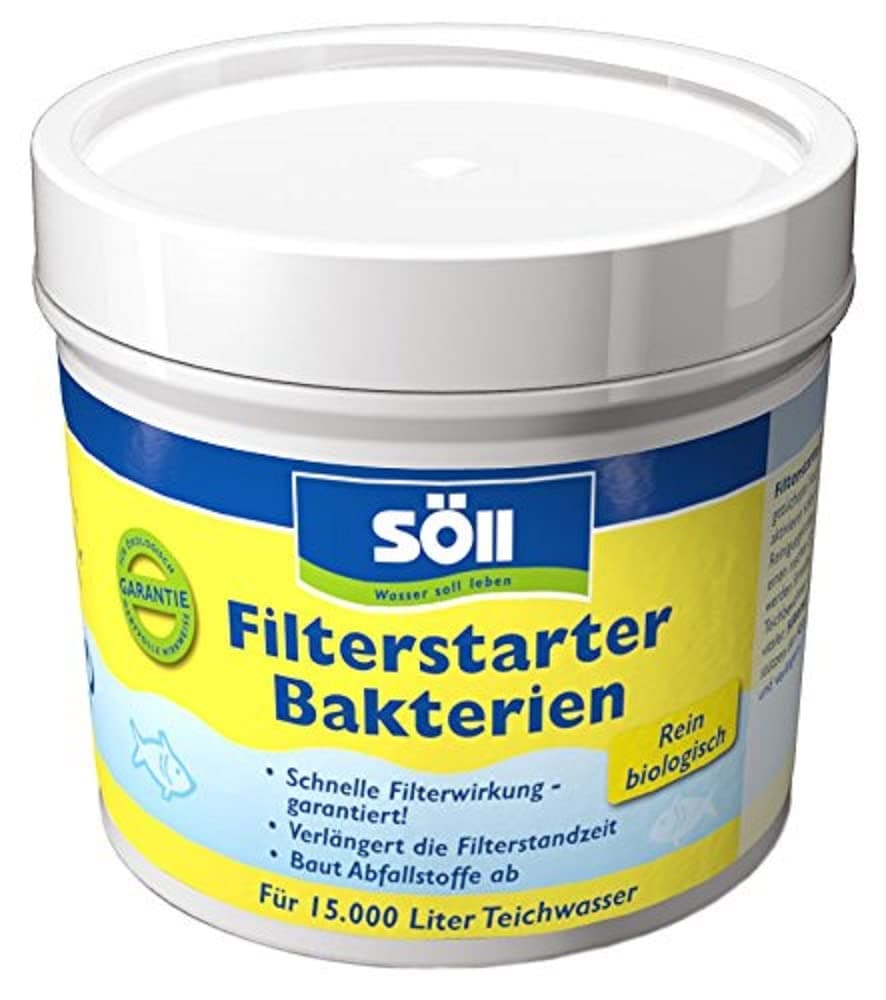 Söll 80587 FilterstarterBakterien, 100 g - hochreine Mikroorganismen, Filterbakterien für umfassende Filterwirkung im Gartenteich Fischteich Koiteich