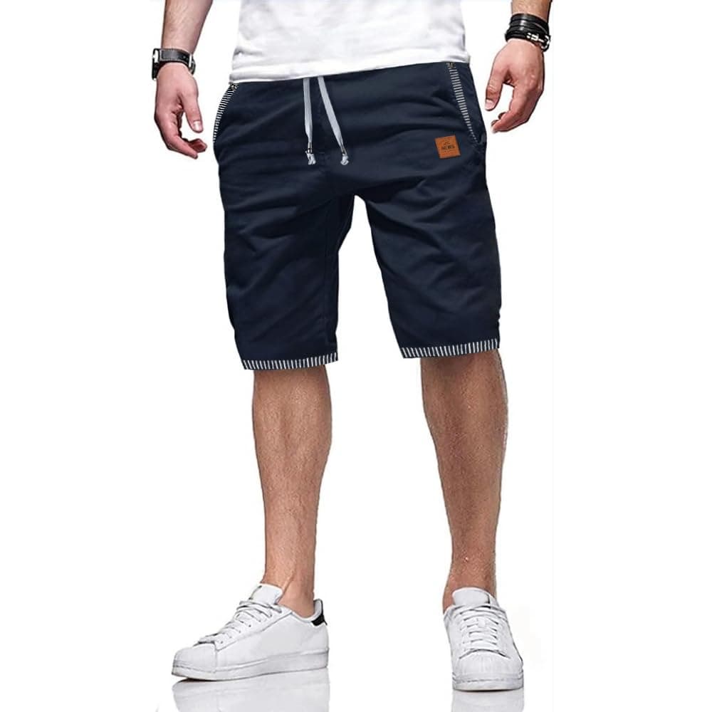 ZOXOZ Pantalones Cortos Hombre Algodon Verano Shorts con Bolsillos