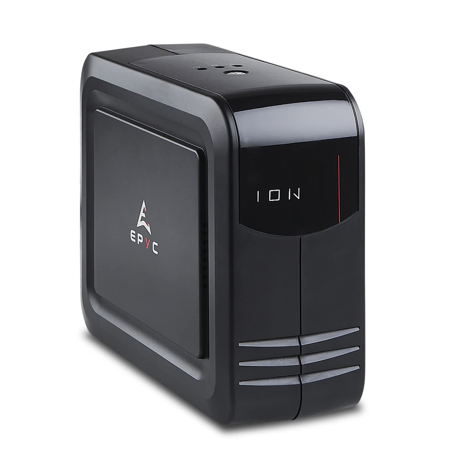 EPYC ION - UPS per Computer, MAC, e Alimentatori PFC Attivo (PS5, XBOX), 1000VA/600Watt, Gruppo di Continuità per Console e PC da Gaming, 3 Uscite Schuko, UPS 1000VA Offline