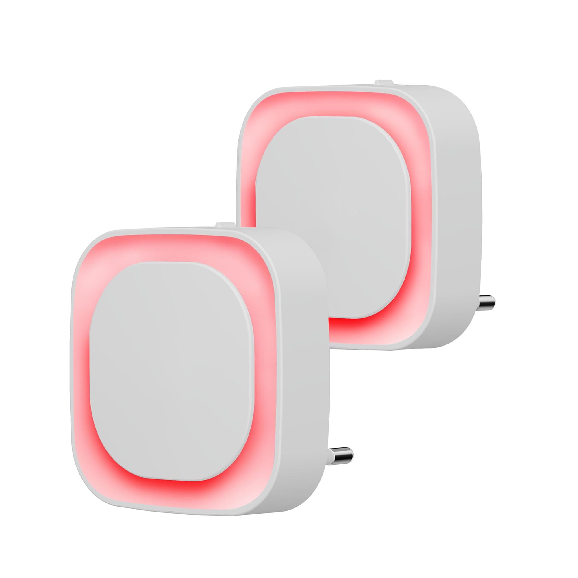 YUNLEX Lámpara de Noche Enchufable 2 Unidades, Luz Tenue Roja Nocturna, Encendido Automático al Anochecer y Apagado al Amanecer, LED Regulable para Dormitorio, Cuarto de Bebé, Baño