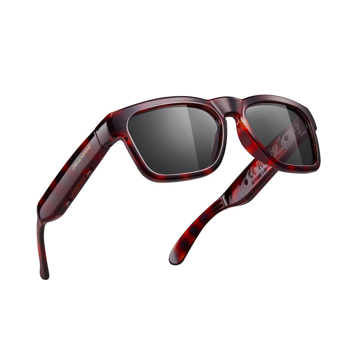 OhO sunshine Audio Sunglasses,Voice Control, Open Ear Style Listen Music and Calls with Volumn UP and Down, Bluetooth 5.2 Smart Glasses IP44 Waterproof Feature for Outdoor Sports
