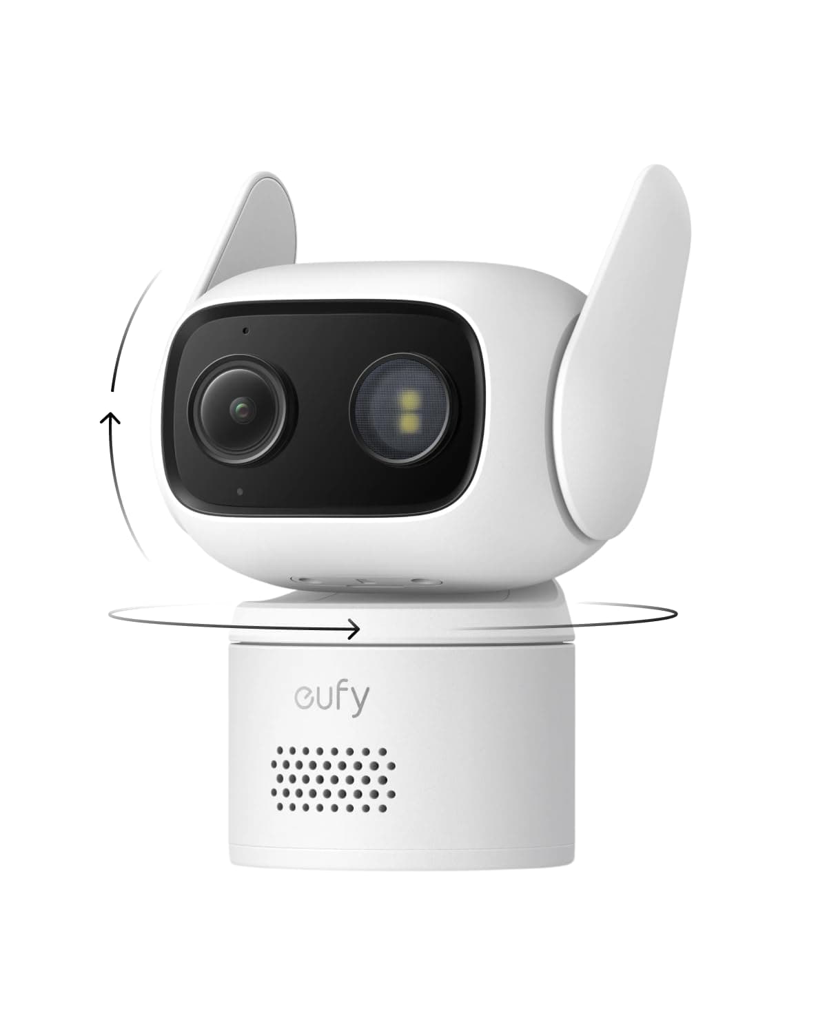 eufy Überwachungskamera C31 kabelgebunden, Außen & Innen, 360°-Sicht mit Schwenken/Neigen, Farbnachtsicht, KI-Erkennung Mensch/KFZ/Tier/Weinen, Dual-Antenne, lokaler Speicher, ohne ABO, 24/7-Videos