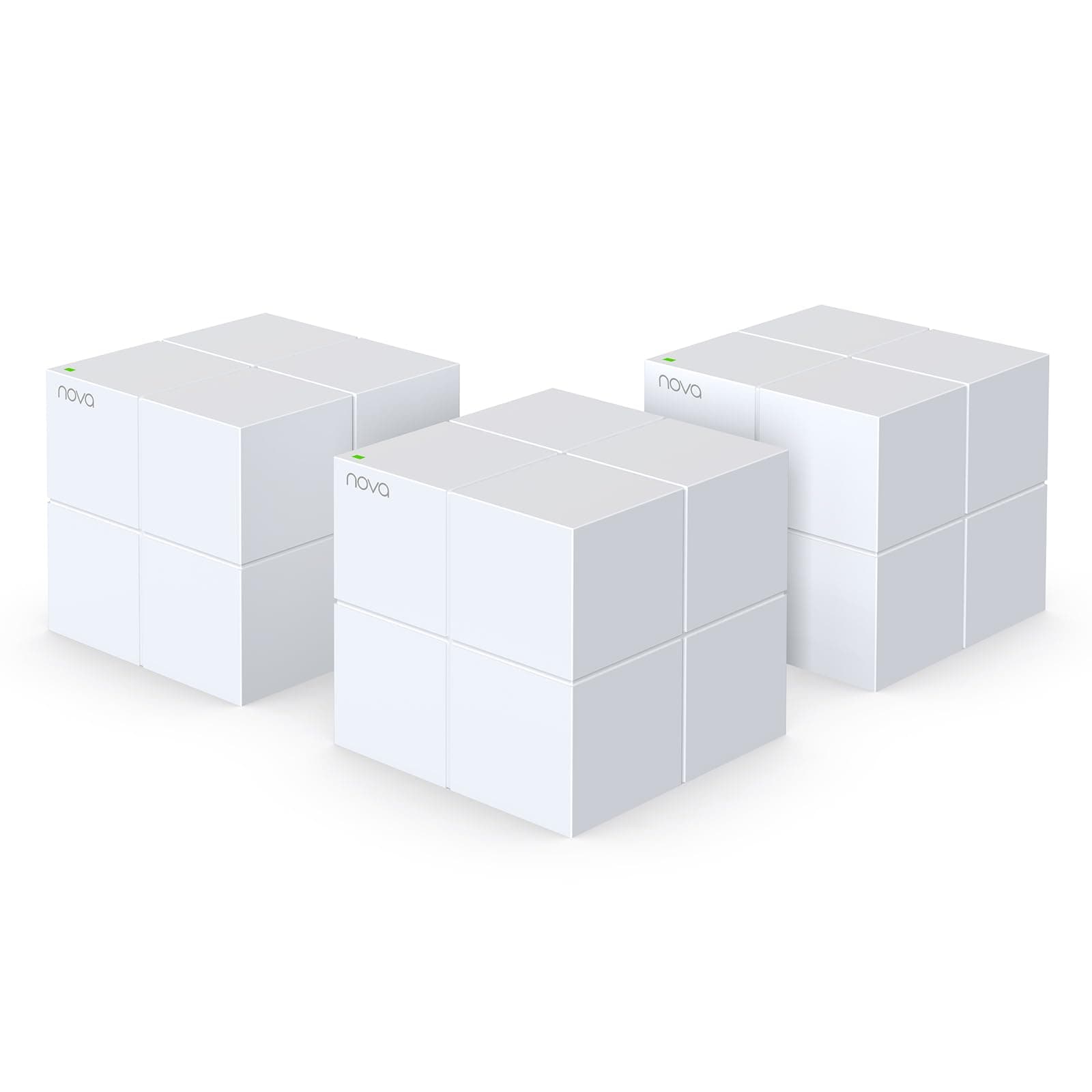 Tenda Nova MW6 WiFi Mesh, Dual Band AC1200, 2 Porte Ethernet Gigabit, Modalità Router e Access Point, Parental Control, 3 Pezzi con Copertura 300m