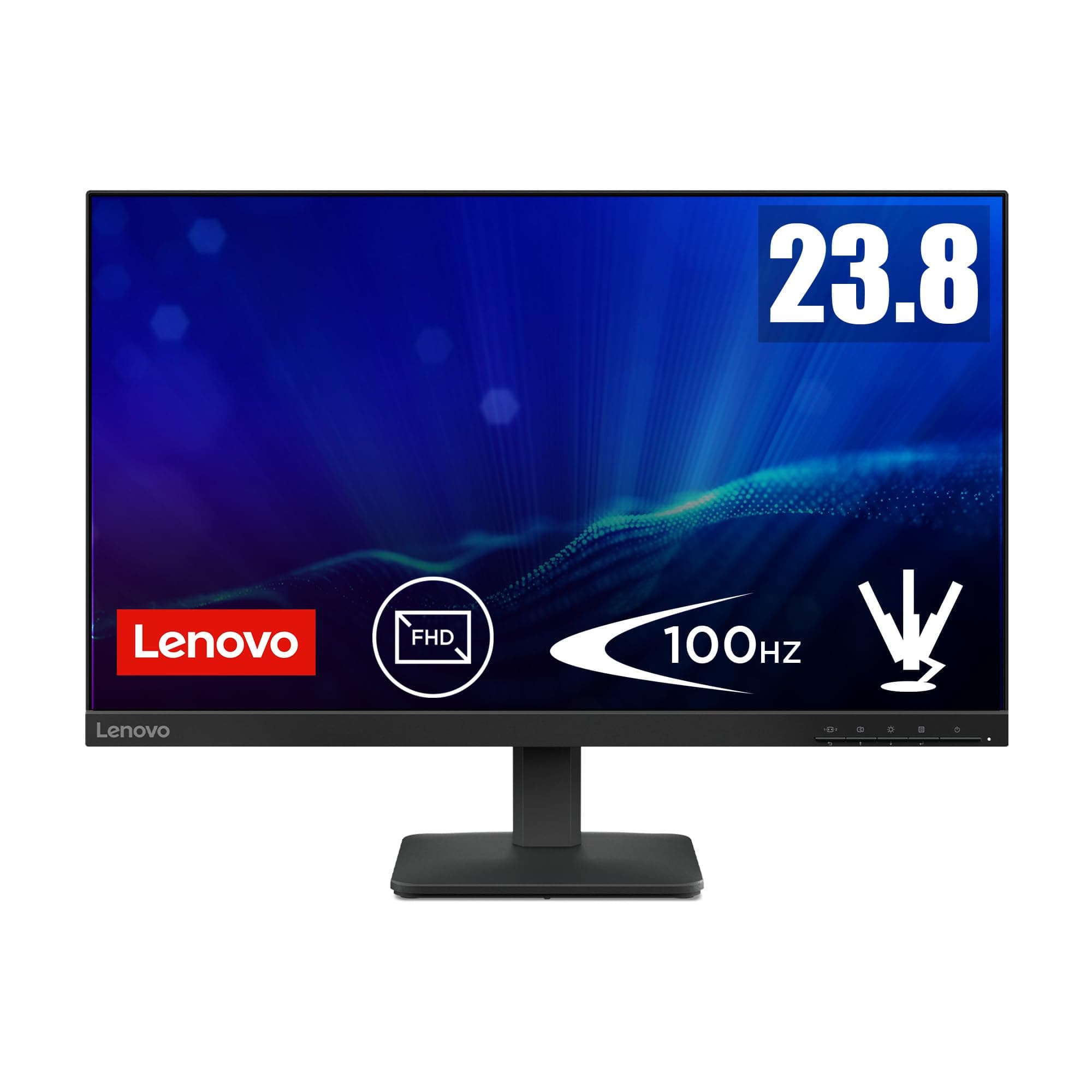 Lenovo L24-41 Monitor 23.8" FHD (1920x1080), IPS, 100Hz, Regolabile, Porte HDMI 1.4 e VGA, Cavo HDMI incluso - Raven Black
