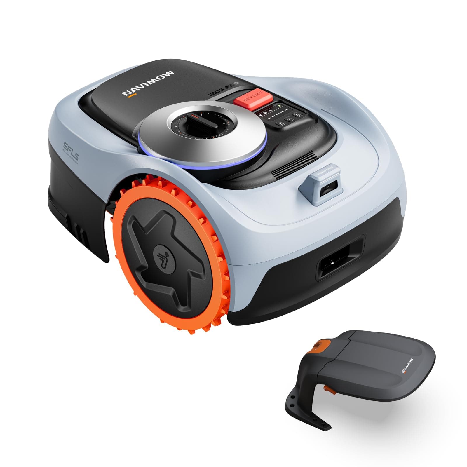 Segway Navimow i205 AWD (Neuer i105E) Mähroboter ohne Begrenzungskabel mit Garage S, für 500 m², Allradantrieb für 45% Steigung, NRTK+Vision, Keine RTK Antenne erforderlich (Getrennter Versand)