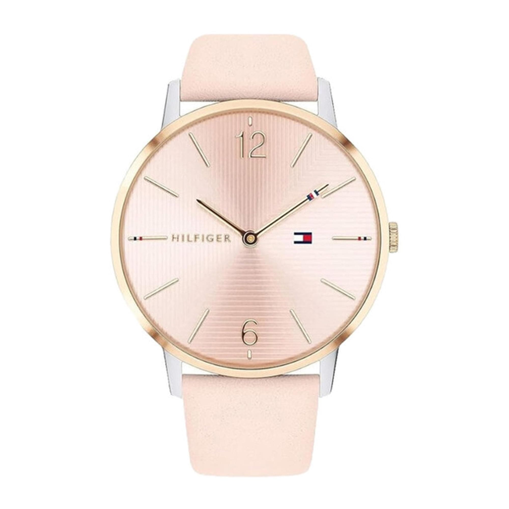 Tommy Hilfiger Reloj Analógico de Cuarzo para Mujer con Correa de Malla de Acero Inoxidable Plateada o Correa de Cuero Rosa