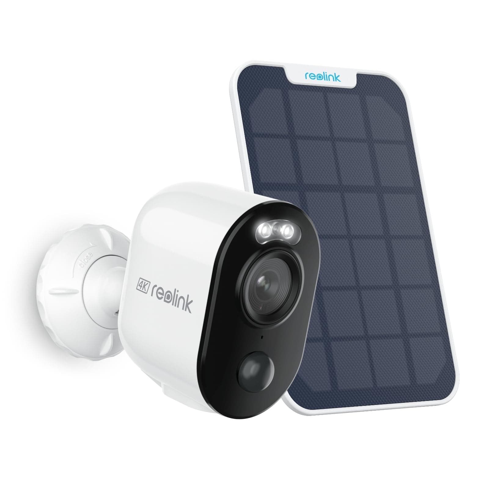 Reolink 4K Camera Exterieur sans Fil Solaire, 2,4/5GHz WiFi, Détection Personne/Véhicule/Animal, Vision Nocturne en Couleur, Audio Bidirectionnel, Étanche, Argus 3 Ultra+Panneau Solaire