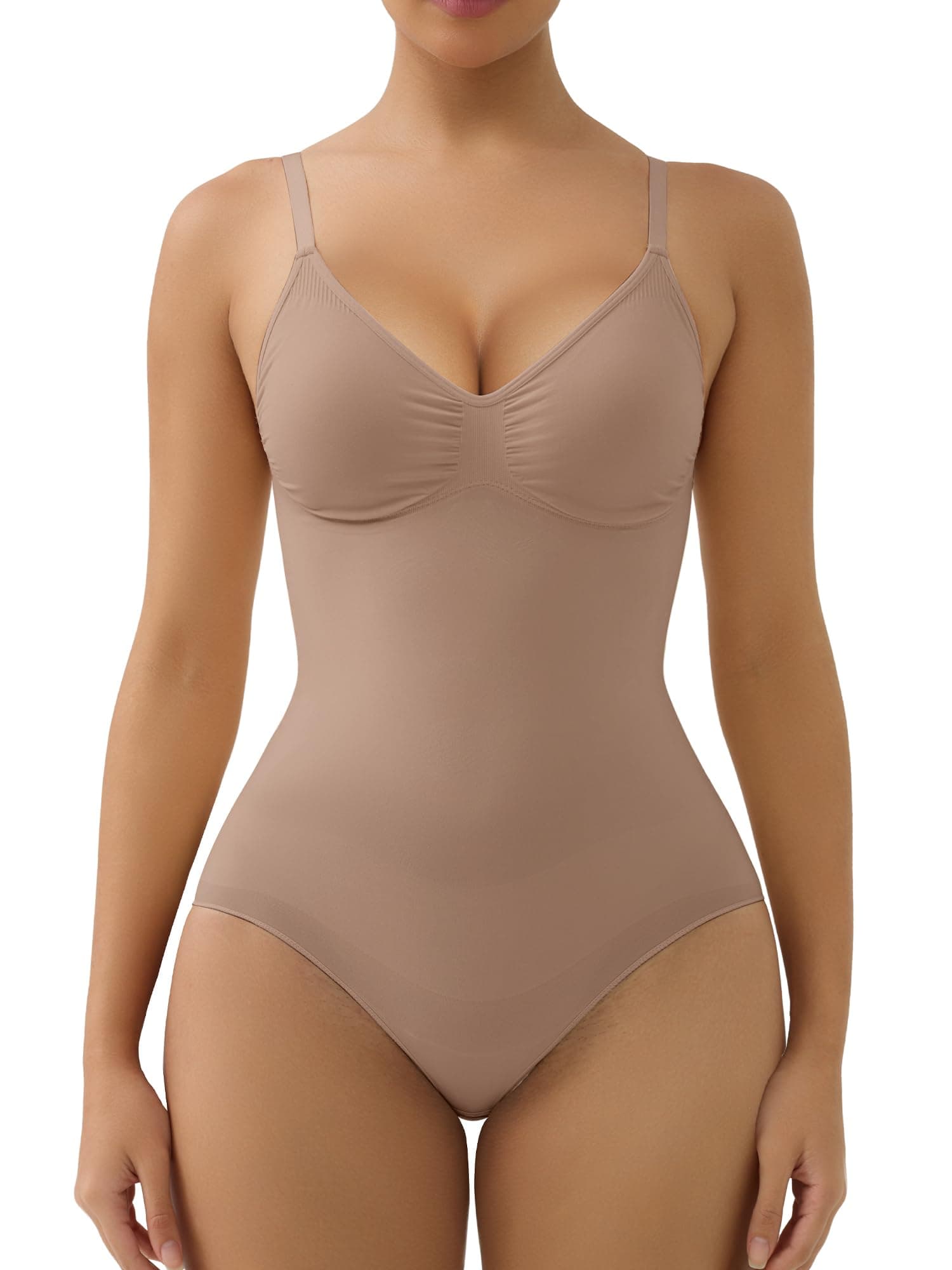 SAHPERX Body Reductor Mujer Invisible Shapewear Adelgazante y Pantalón Control de Abdomen Body Shaper Con Almohadillas Extraíbles