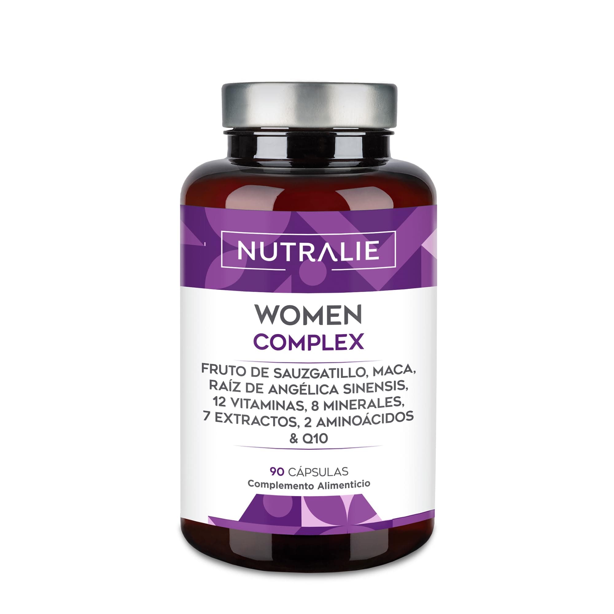 Multivitaminas Mujer Complex - Regula Actividad Hormonal - Complejo Vitamínico + 20 Vitaminas y Minerales - Piel Pelo Huesos - Energía Inmunidad - 90 Cápsulas Nutralie