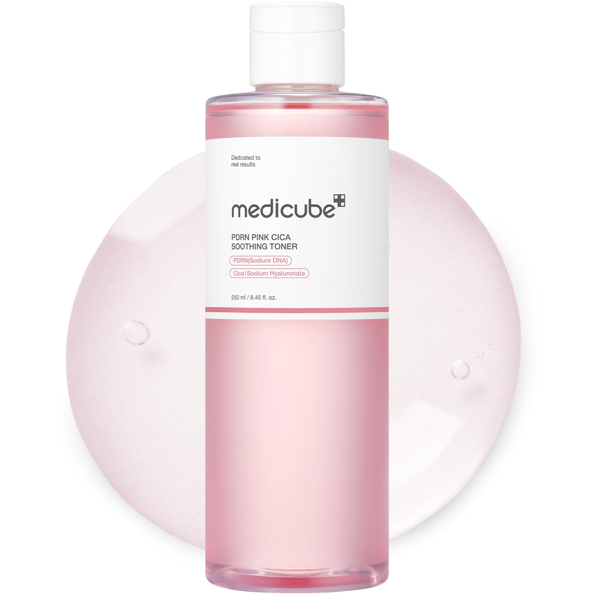 medicube Salmon Dna Pdrn Pink Cica Soothing Toner zur Stärkung. Beruhigung und Beruhigung der Haut. (250 ml/8.45 Fl. Unzen.) Lachs Prn Peptid