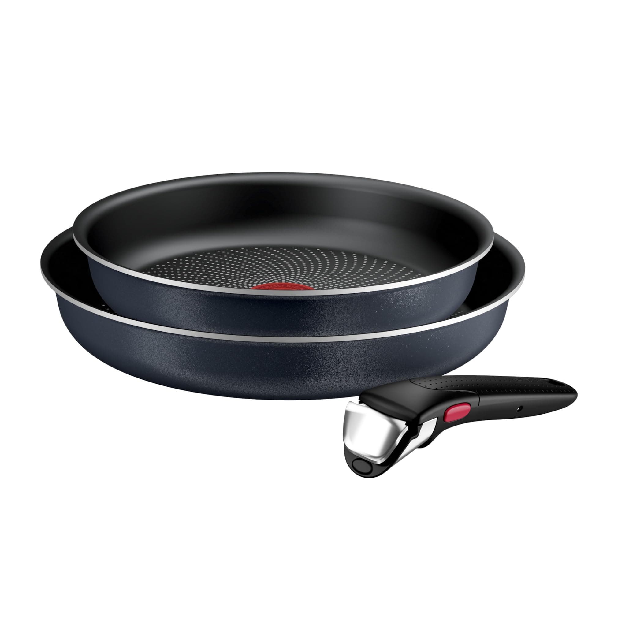 Tefal Ingenio Enjoy, Lot 3pièces, Poêles légères, Technologie Light Tech, Poignée amovible, Revêtement Titane antiadhésif