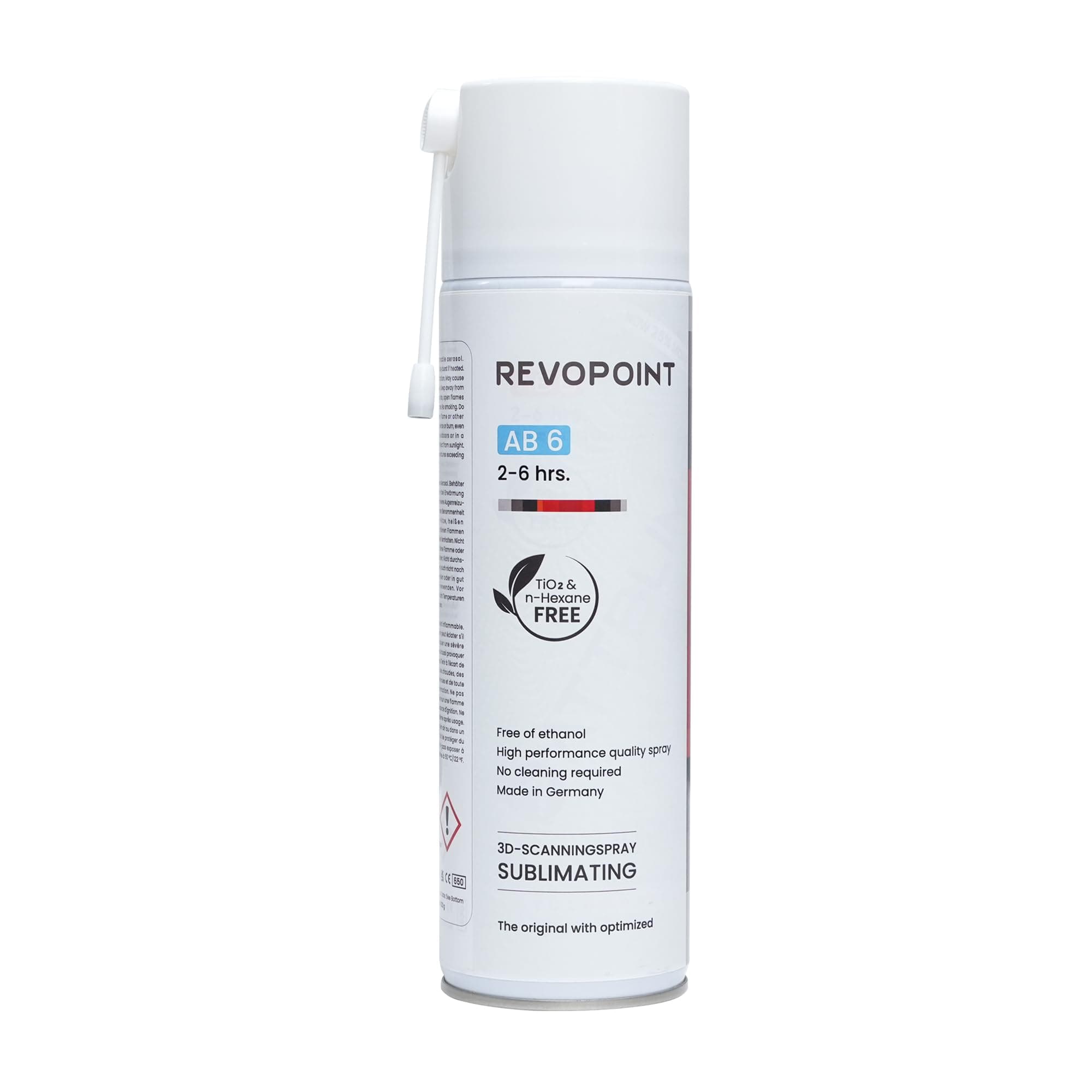 Revopoint Spray de Escaneo 3D para Escáneres 3D, para Superficies Reflectantes, Transparentes, Negras o Altamente Texturizadas, Sin Necesidad de Limpieza, Sublimación, 500 ml, AB-6