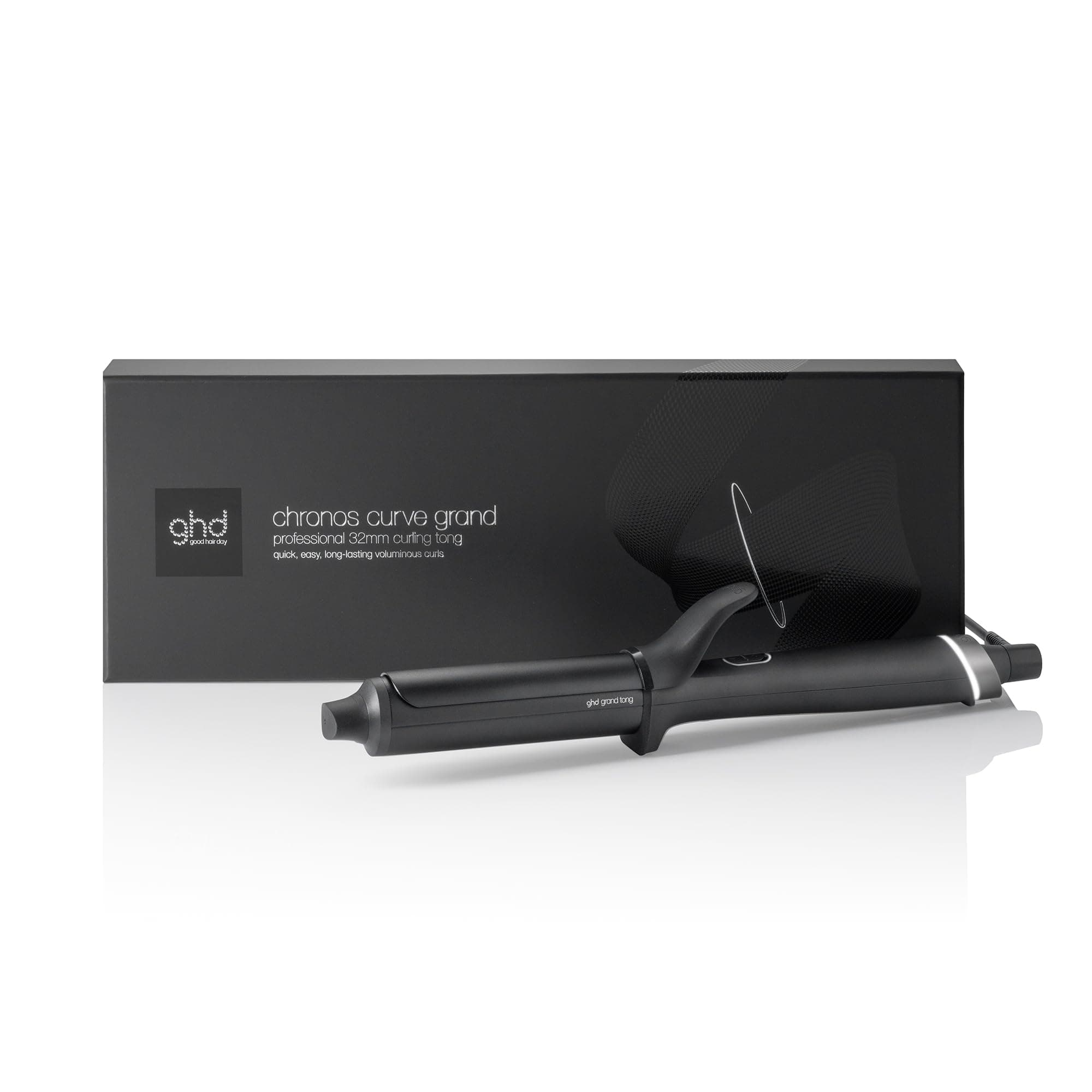 ghd Chronos Curve Grand Tong Arricciacapelli Professionale in Nero - Per Ricci Voluminosi che Durano a Lungo - Ideale per Capelli Medi e Lunghi (Presa EU)