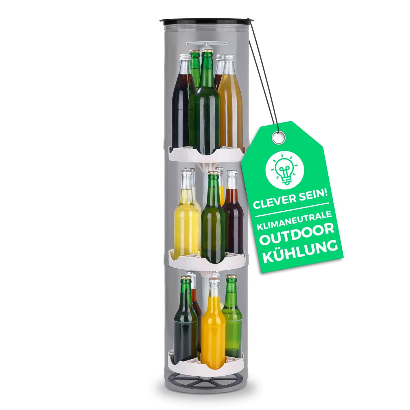 EASYmaxx Flaschenkühler Outdoor | Erdloch- Bierkühler, Camping Kühlschrank, Flaschenkühlschrank | bis zu 15 Flaschen | Highlight im Garten, Outdoorküche und Terrasse