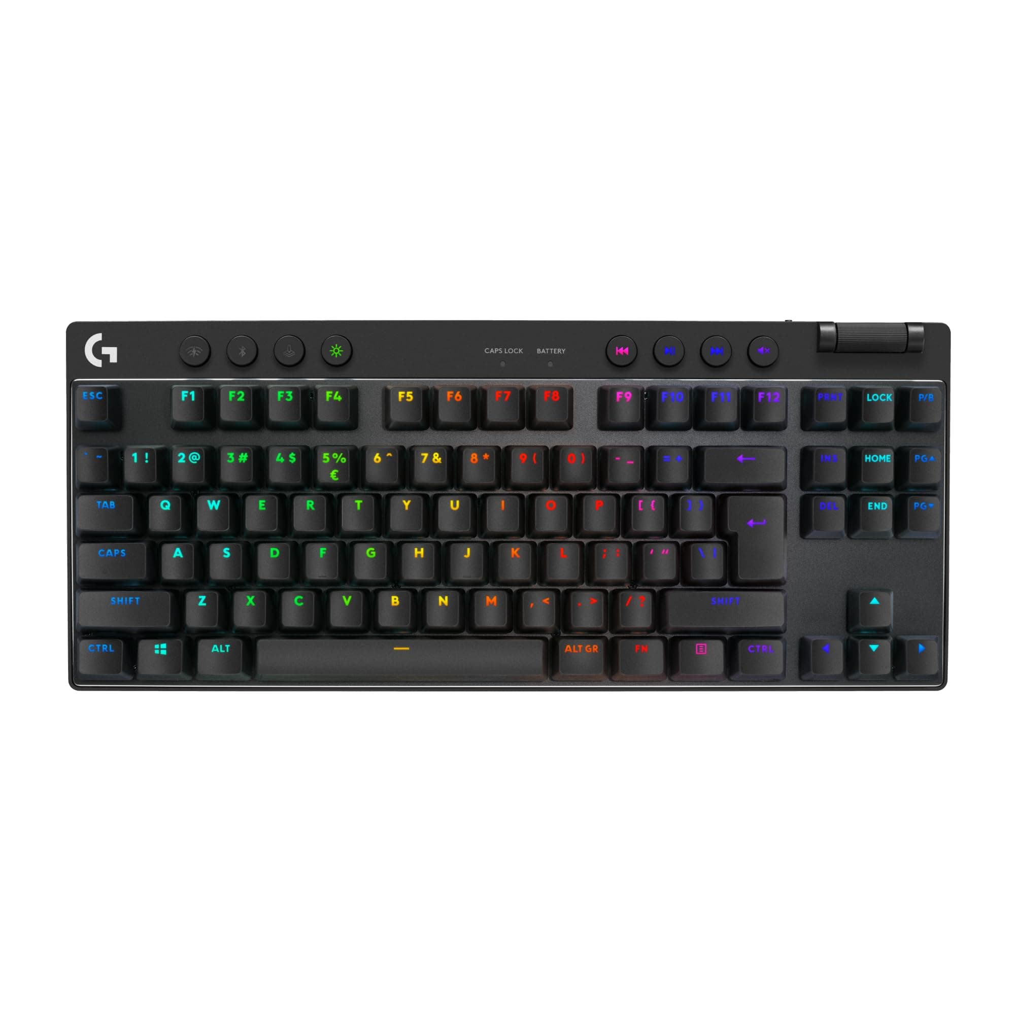 Logitech G PRO X TKL LIGHTSPEED tastiera gaming wireless, design ultraportatile senza tastierino numerico, LIGHTSYNC RGB, tasti PBT, switch tattili (GX Brown), Italiano QWERTY, PC - Nero