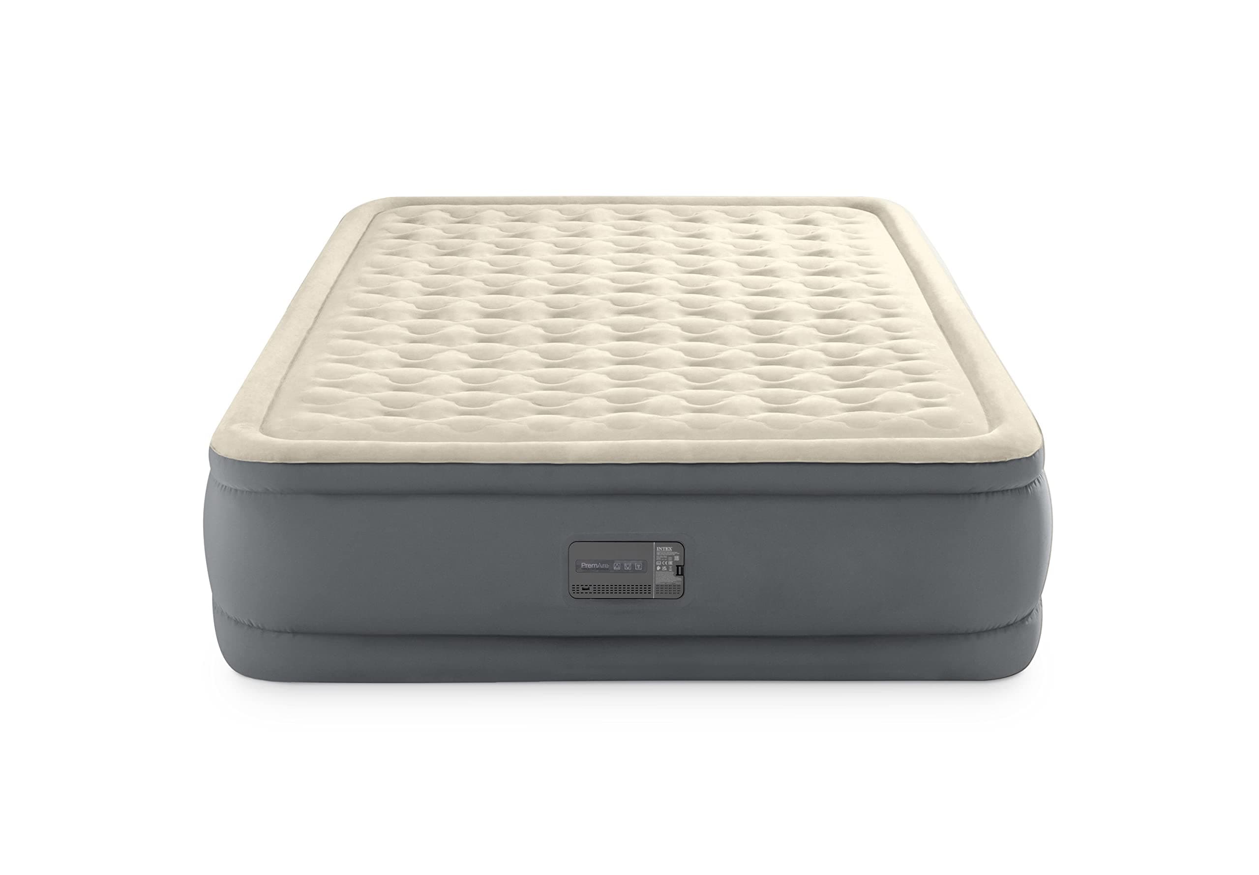 Intex 64926ND - Materasso Dura-Beam Elevated PremAire Matrimoniale con Pompa Elettrica e USB, 152x203x46 cm