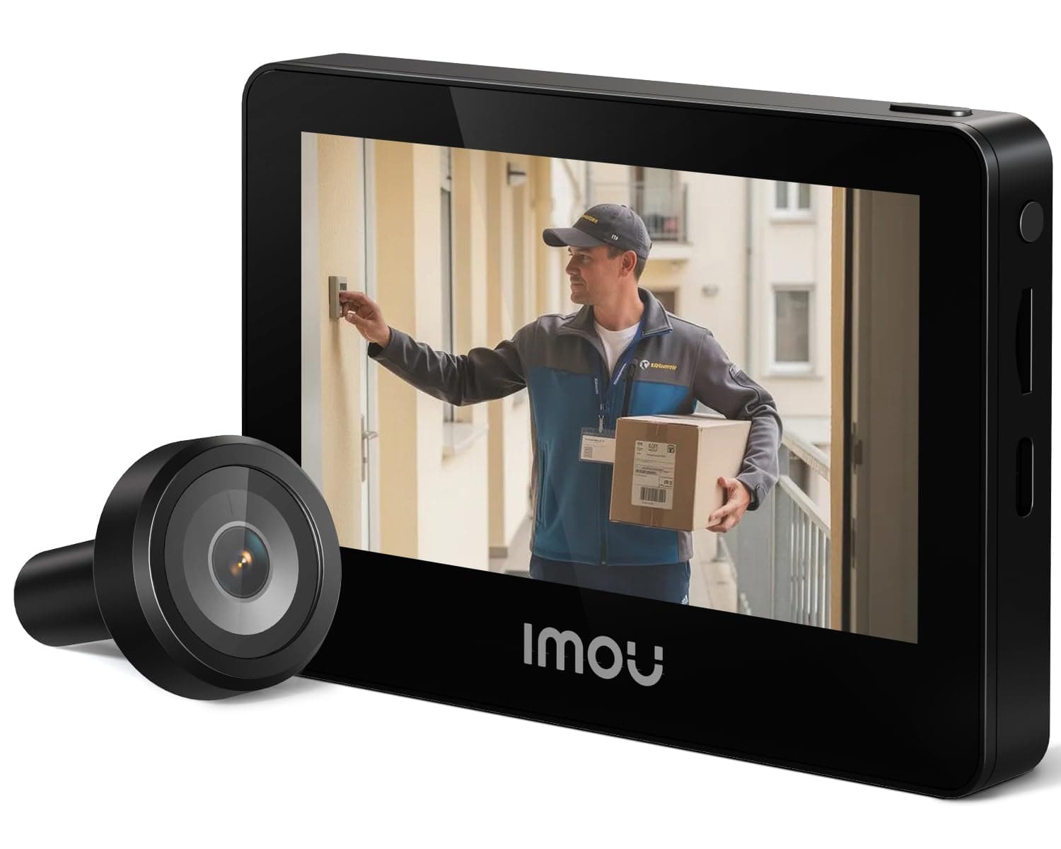 Imou 3K Spioncino Digitale WiFi con Schermo a Colori da 4,3", 2.4/5 GHz VD1 | 4800mAh, 149°, Rilevamento Umano(AOV Mode), Senza Visione Notturna/Abbonamento, Protezione della Privacy, Nero/Oro/Argento