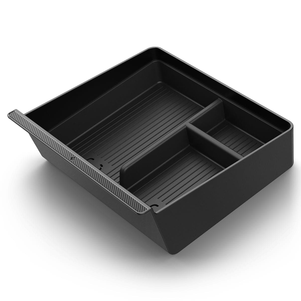 Spigen Tesla Model Y 2025 Juniper (Nur Premium & Performance 2025/26) y Model 3 Highland (Standard, Premium & Performance 2024/25/26) Mittelkonsole Organizer Armlehnenablage Zubehör - Carbon Edition
