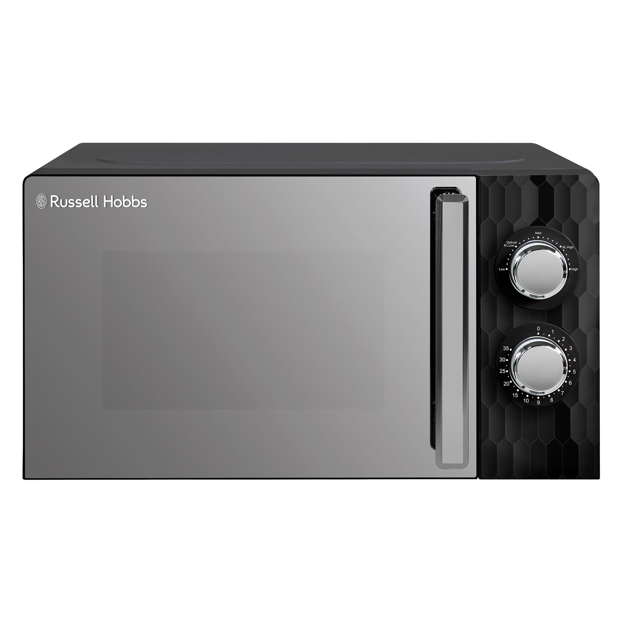 Russell Hobbs - RHMM715B-EU - Honeycomb Micro-ondes Manuel Solo de 17 Litres et 700W, Noir, avec 5 Niveaux de Puissance, Minuterie Intégrée et Fonction Décongélation
