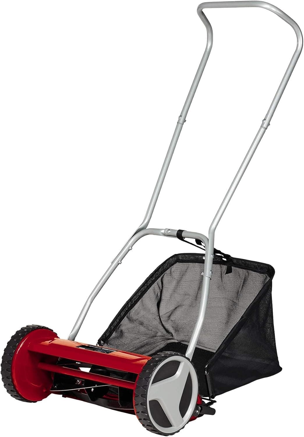 Einhell Tondeuse à Gazon Manuelle GC-HM 400 (Jusqu’à 250 m², Cylindre de Coupe, 5 Lames en Acier, réglage de la Hauteur de Coupe sur 4 Niveaux de 13 à 37 mm, bac de ramassage de 27 litres)