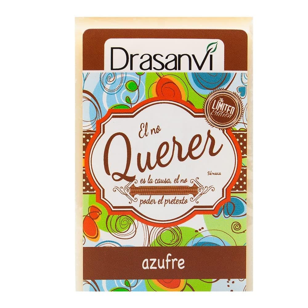 Jabon de Azufre Drasanvi para Acne y Piel Grasa en 100 Gramos Sin Gluten | Accion Antiseptica y Seborreguladora, Ayuda a Reducir los Puntos Negros y el Exceso de Sebo, Ideal para Piel Grasa Cada Dia