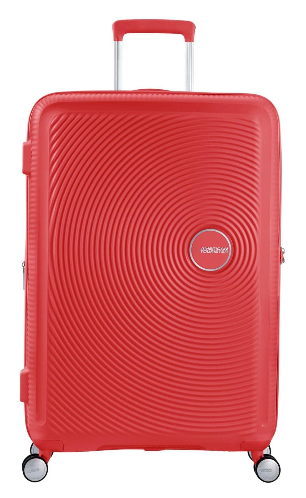 American Tourister Soundbox - Spinner L Erweiterbar Koffer, 77 cm, 97/110 L, Coral Red