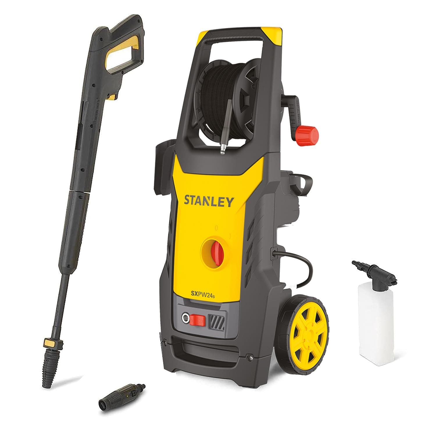 Stanley SXPW24B Nettoyeur Haute Pression à Eau Froide pour Surfaces Domestiques Extérieures et Autos, (2400 W, 170 Bar, 500 l/h)