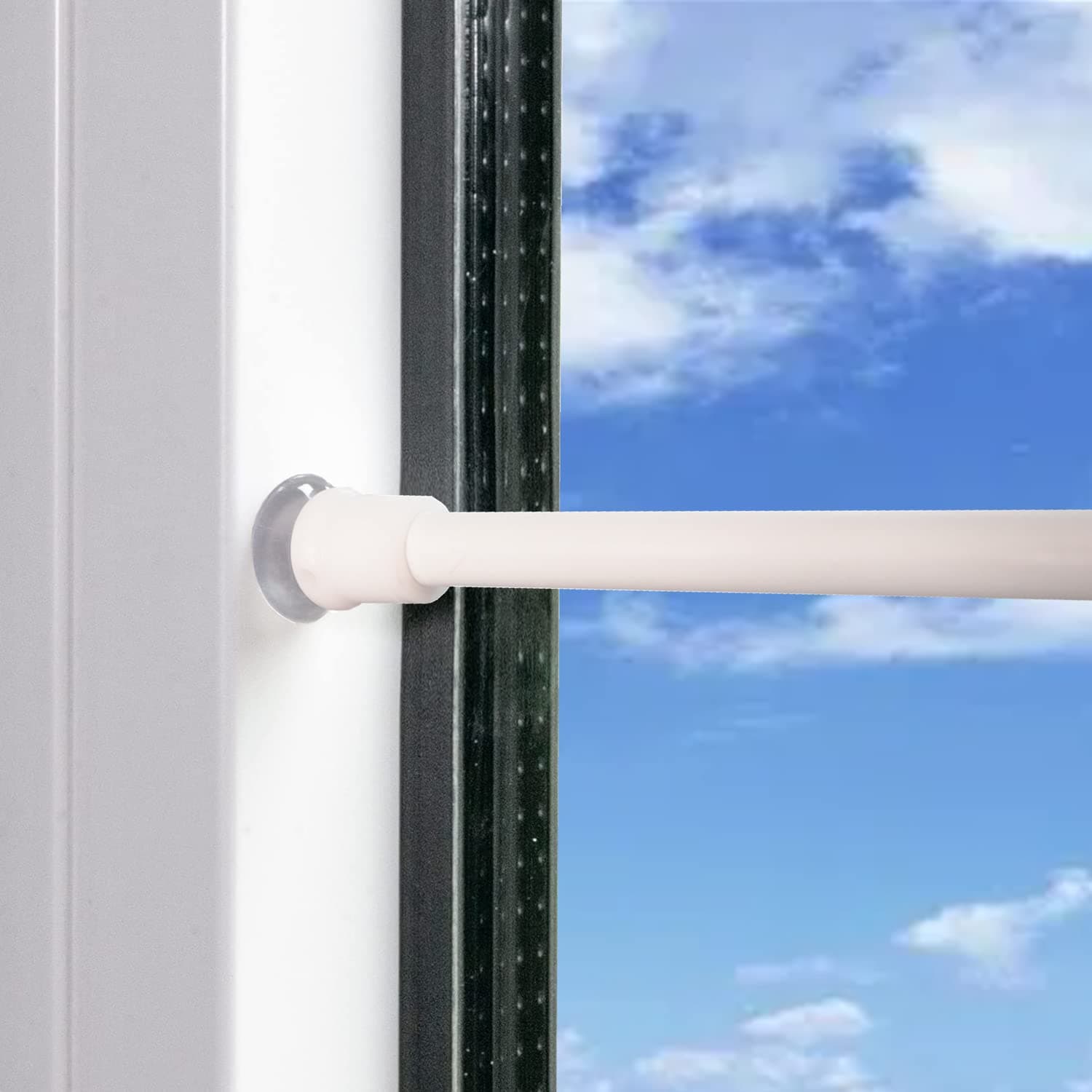 2 unità aste per tende bastoni per tende a pressione Estendibile Bianconon è necessario forare 30-45CM