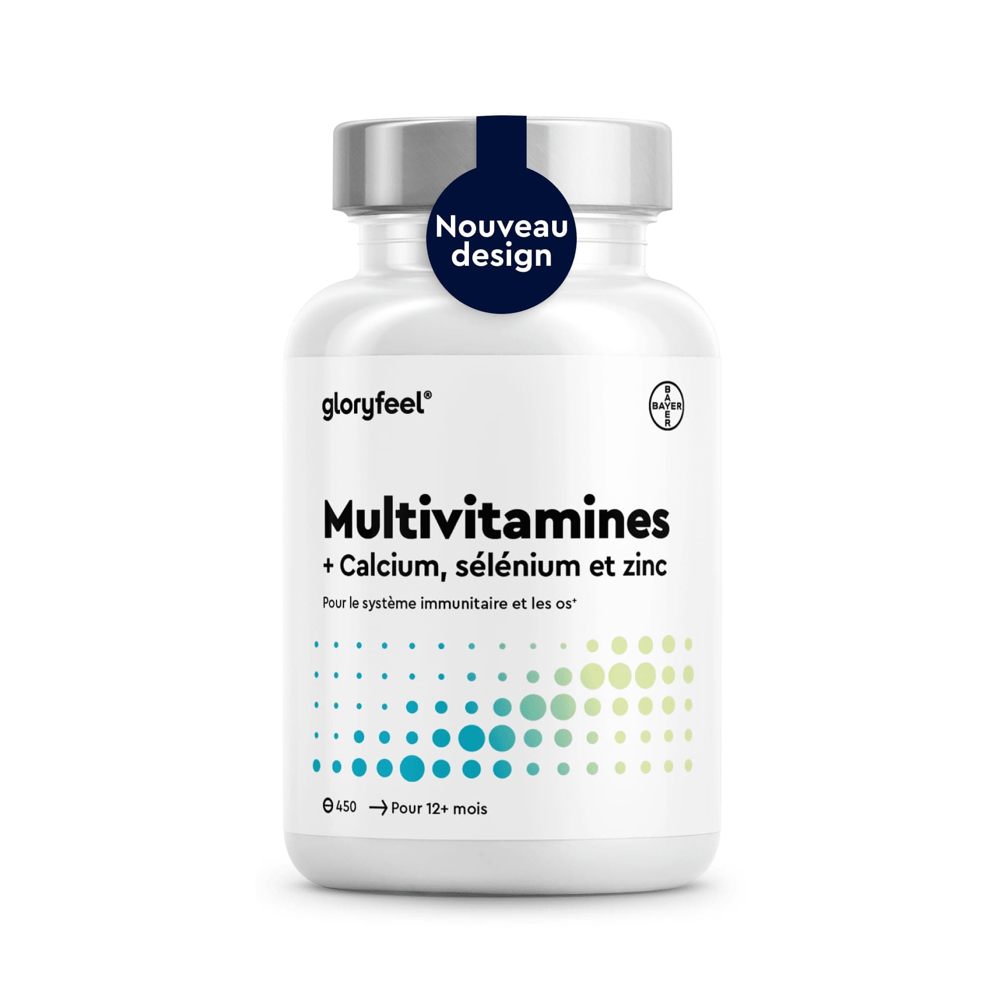 Multivitamines et Minéraux, 450 Comprimés (+1 An), Avec Zinc, Sélénium, Calcium, Biotine, Vitamines A, B1, B2, B3, B6, D3 et de la Vitamine C, Immunité, Fatigue, Muscles, Os et Peau