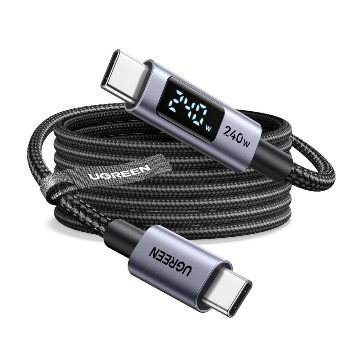UGREEN Cavo USB C PD 3.1 240W, Cable Type C Ricarica Rapida con Display a LED, Compatibile con Macbook, iPad Air, Thinkpad, iPhone 17 Pro Max Air/16/15 Plus Pro Max, Galaxy S26 S25 Ultra, ecc. 3M