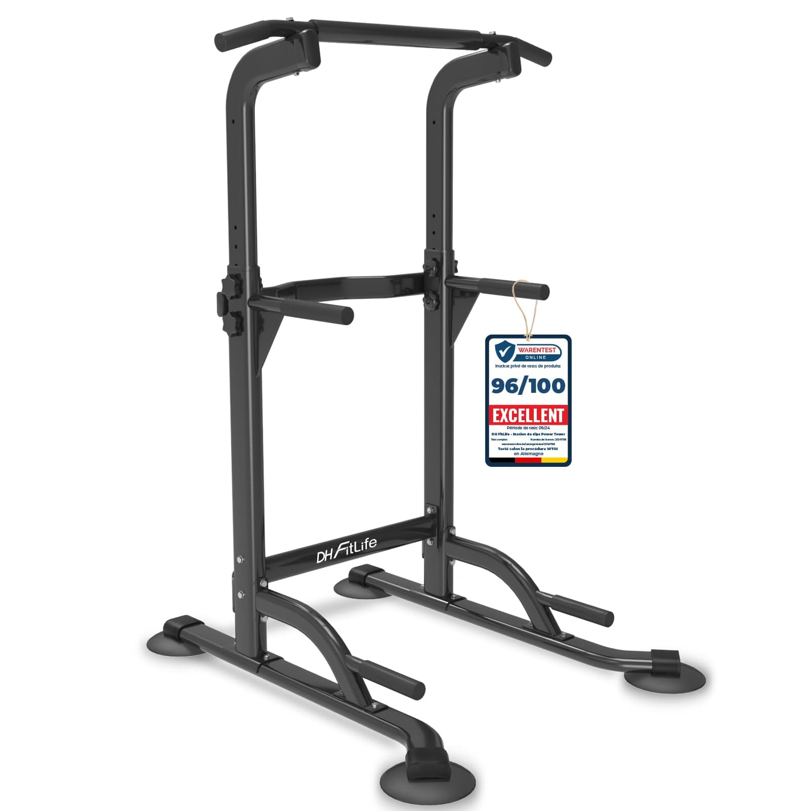 DH FitLife Power Tower Dip Station| Barre de traction autonome | Barre de dips pour le dos | Station de musculation Power Tower | Station de fitness | Rack de puissance pour salle de sport à domicile
