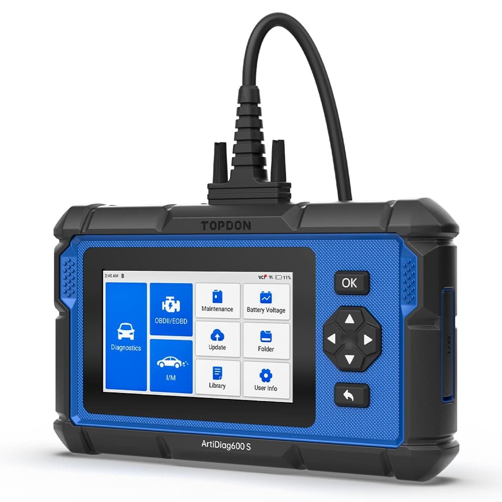 TOPDON AD600S Diagnosis Coche Multimarca,con 8 Servicio de Mantenimiento,OBD2 Diagnosis Profesional para Motor Transmisión ABS SRS,Wi-Fi Actualización Gratuita