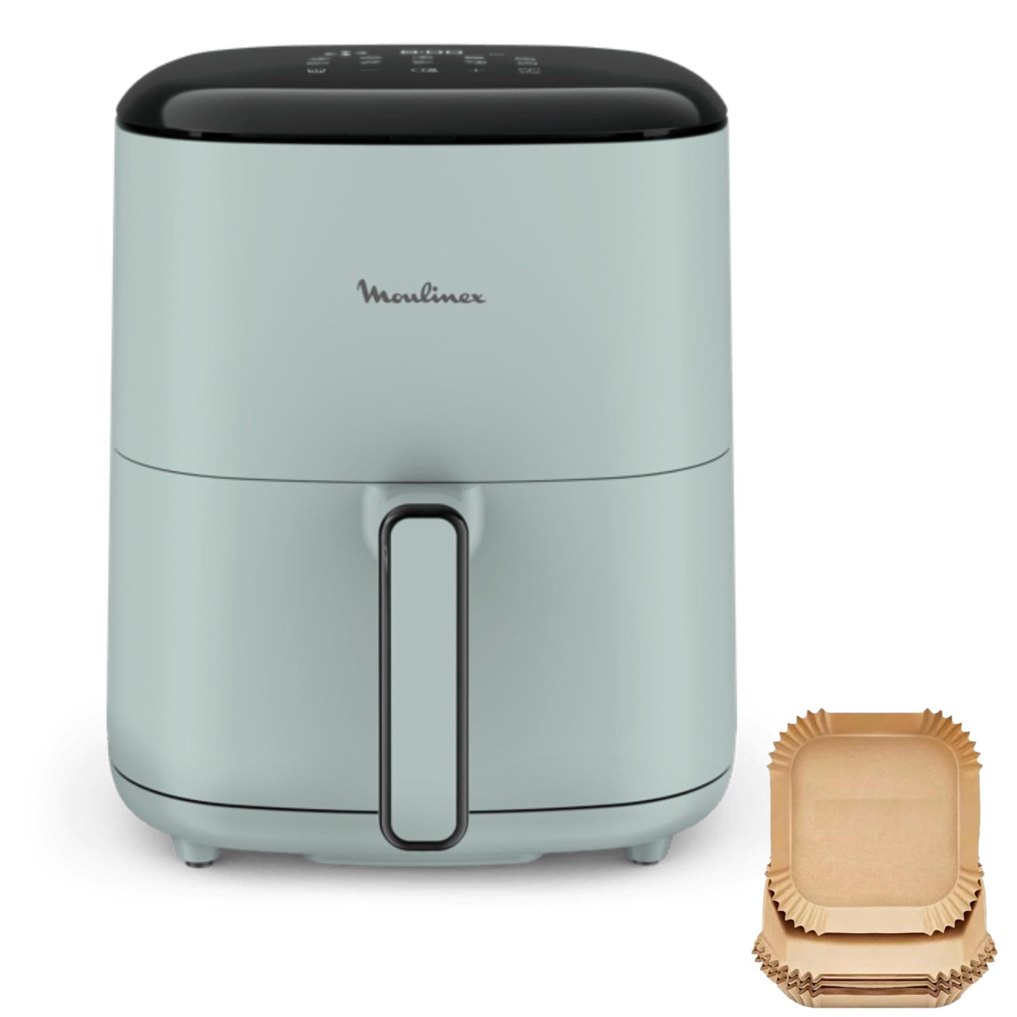 Moulinex Easy Fry POP EUCALYPTUS 5L, air fryer, Jusqu'à 6 personnes, 10 Programmes intuitifs, Ecran tactile digital, Gain de temps et d'énergie, EZ2454F0