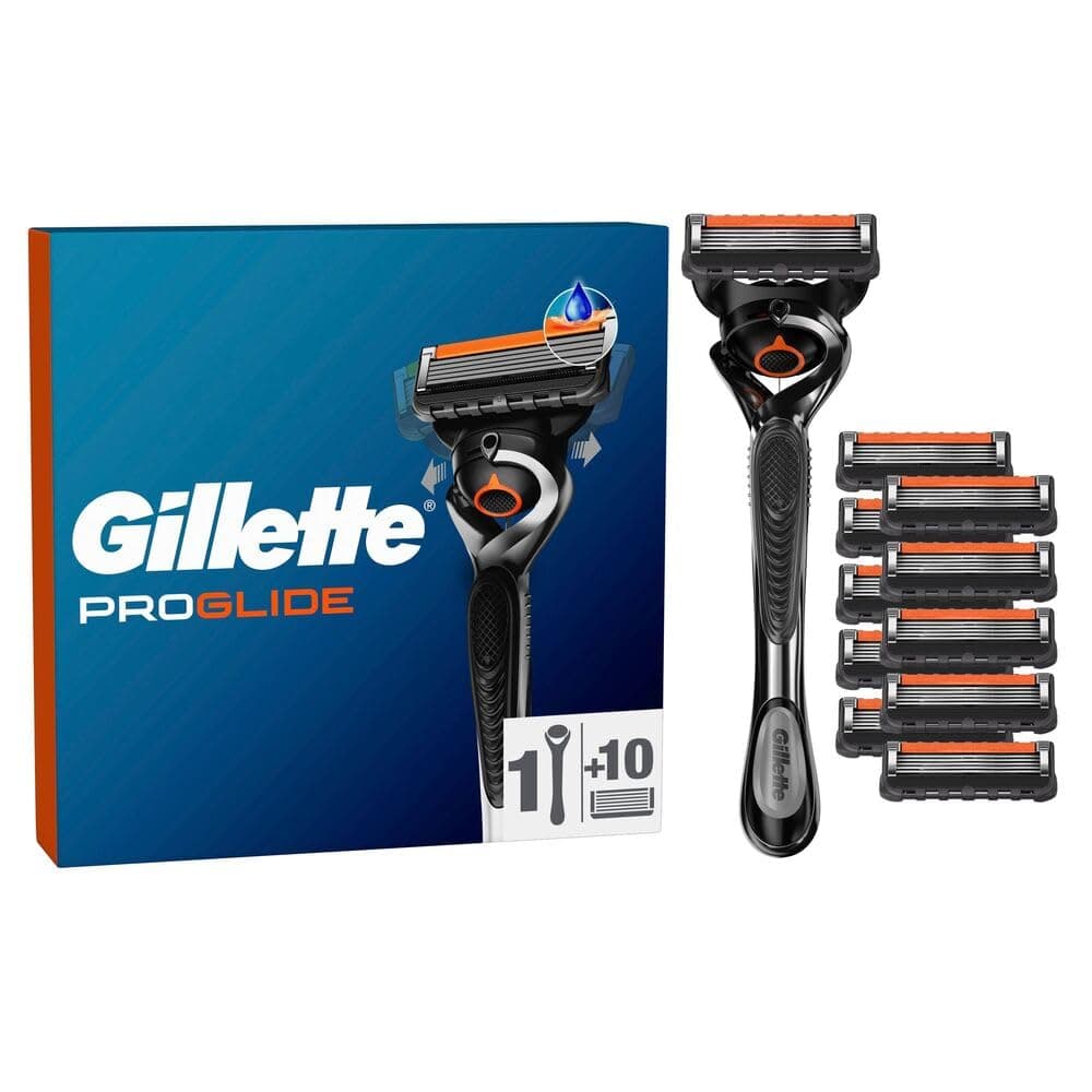 Gillette Fusion5 Proglide 1 Rasierer 10 Ersatzklingen mit neuem Everglide Gleitstreifen für noch sanfteres Gleiten