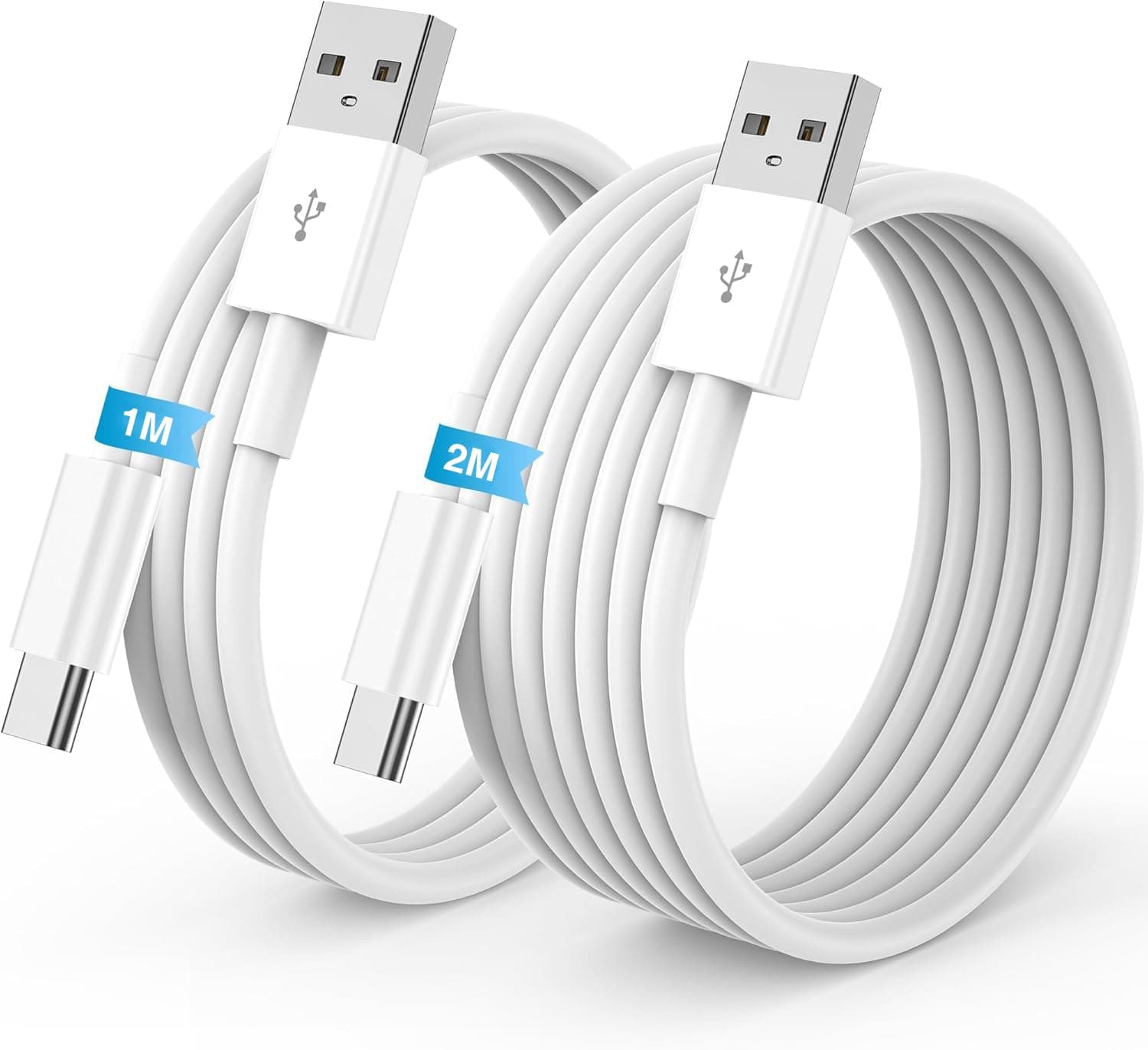 Carplay Câble USB A vers USB C pour iPhone 16/17/15 Pro Max Chargeur Cordon 1M+2M,Cable USB Chargeur pour Apple iphone 17 Air/17E/16 15 Plus Voiture Charge Rapide pour Samsung S25,iPad Pro,Android