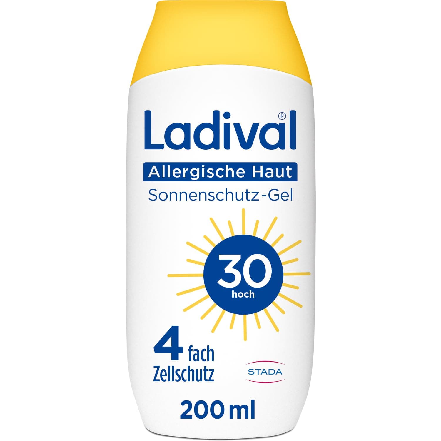 Ladival Sonnenschutz Gel LSF30 für allergische Haut - Sonnencreme bei Sonnenallergie und Mallorca-Akne, wasserfest, fettfrei, 4-fach Zellschutz, korallenfreundlich, leichte Gel-Formel, 200ml