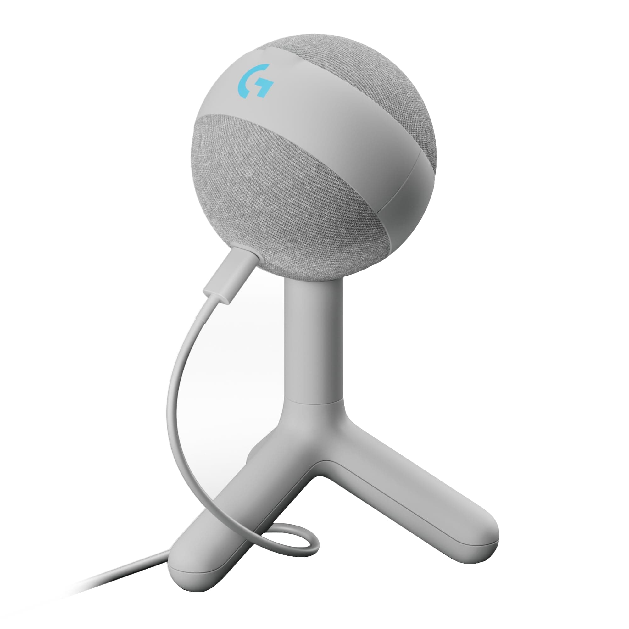 Logitech G Yeti Orb Microphone Gaming RVB à condensateur avec LIGHTSYNC, USB prêt à l’Emploi pour Streaming, cardioïde, pour PC/Mac - Blanc