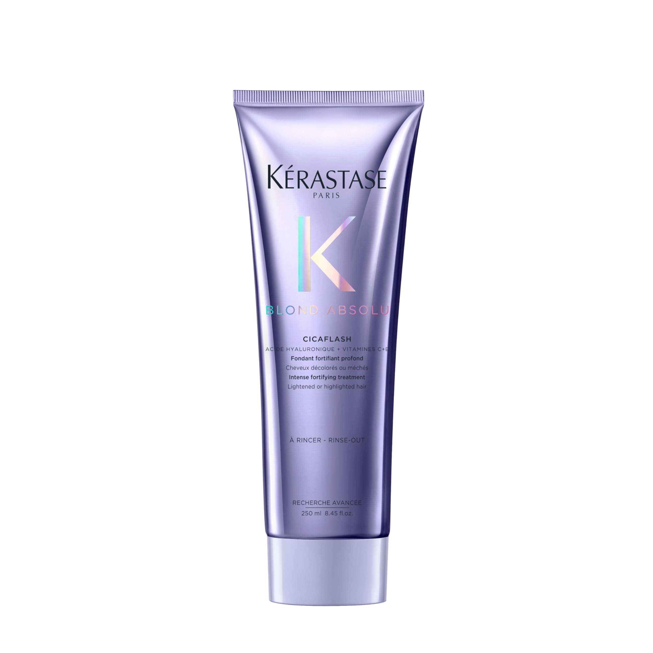 Kérastase Blond Absolu, Conditioner für trockenes und blondiertes oder gesträhntes Haar, Gegen Haarbruch und Spliss, Mit Hyaluronsäure, Cicaflash Conditioner, 250 ml