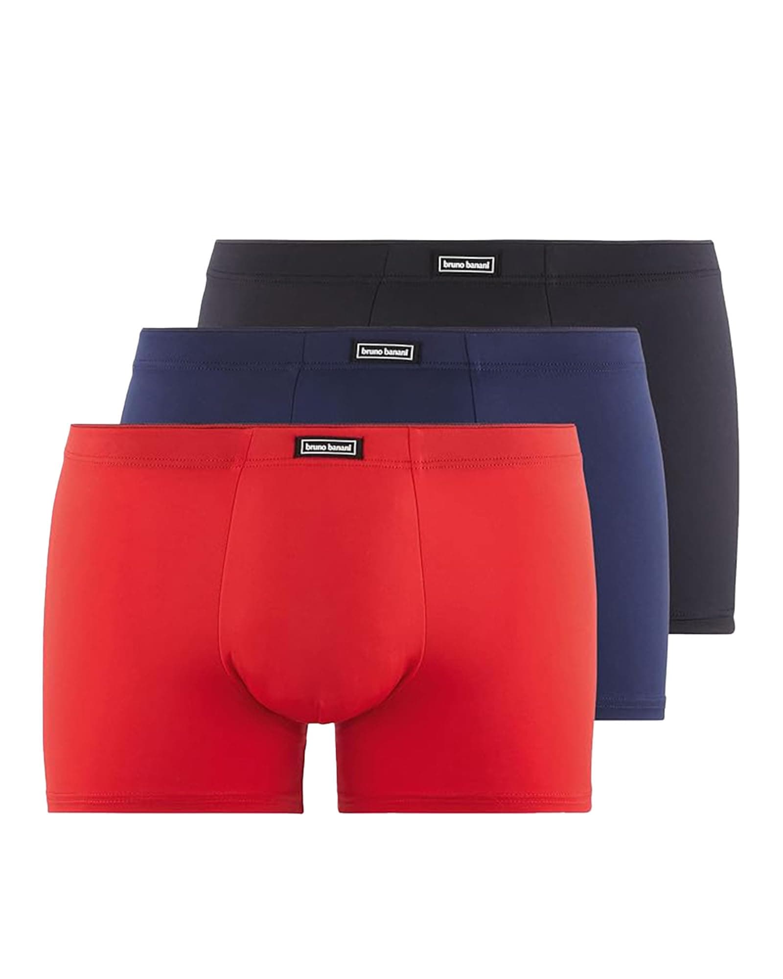 bruno banani Herren Shorts Soft Micro - 3er Set - Herren Boxershorts eng anliegend ohne störende Nähte - Normale Bundhöhe - Atmungsaktiv