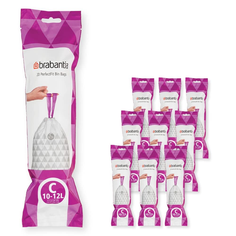 Brabantia PerfectFit Bags, Code C, 10-12L,200 Bags