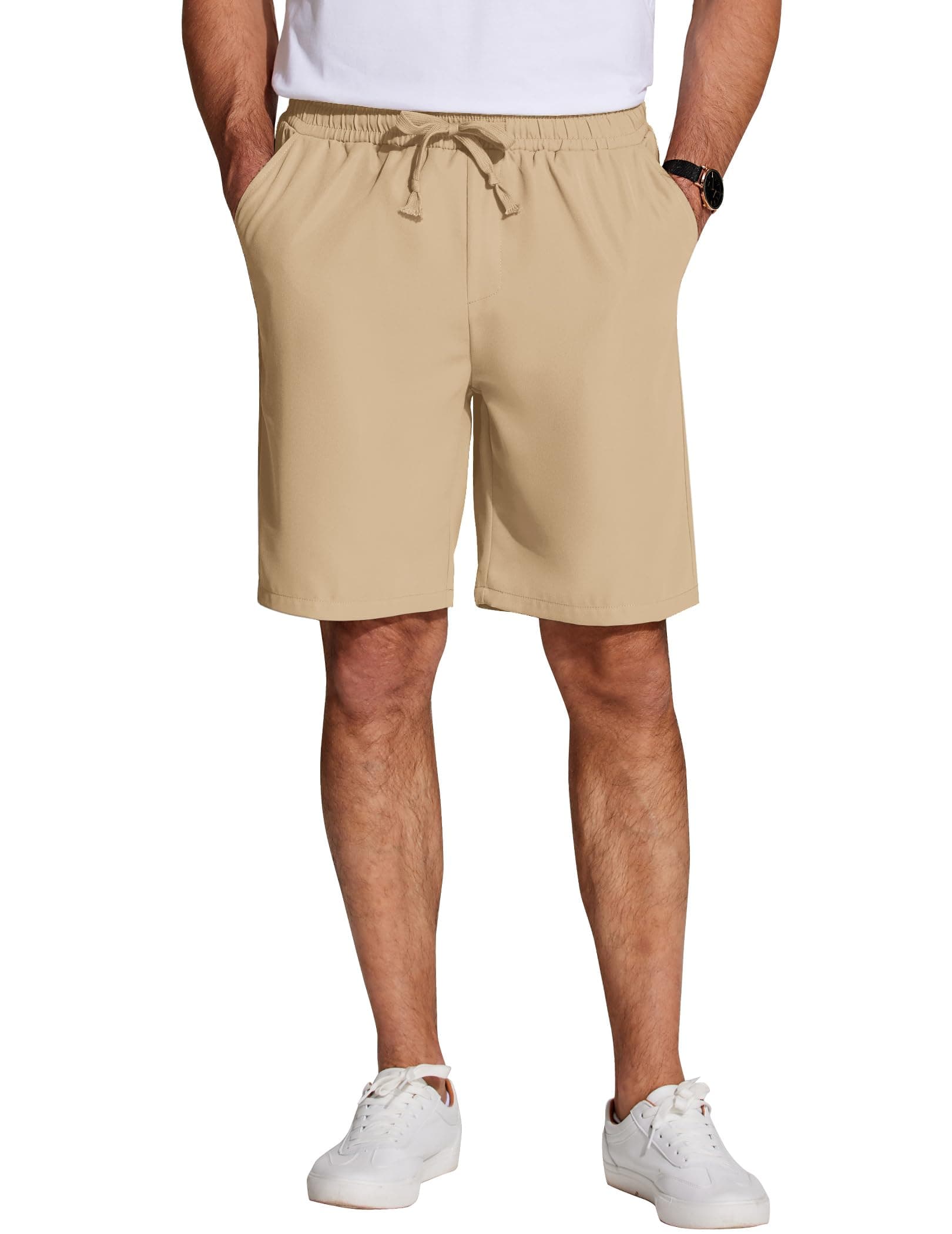 COOFANDY Pantaloncini da Uomo Shorts Estivi Casual dal Taglio Classico con vestibilità Regolare e Coulisse