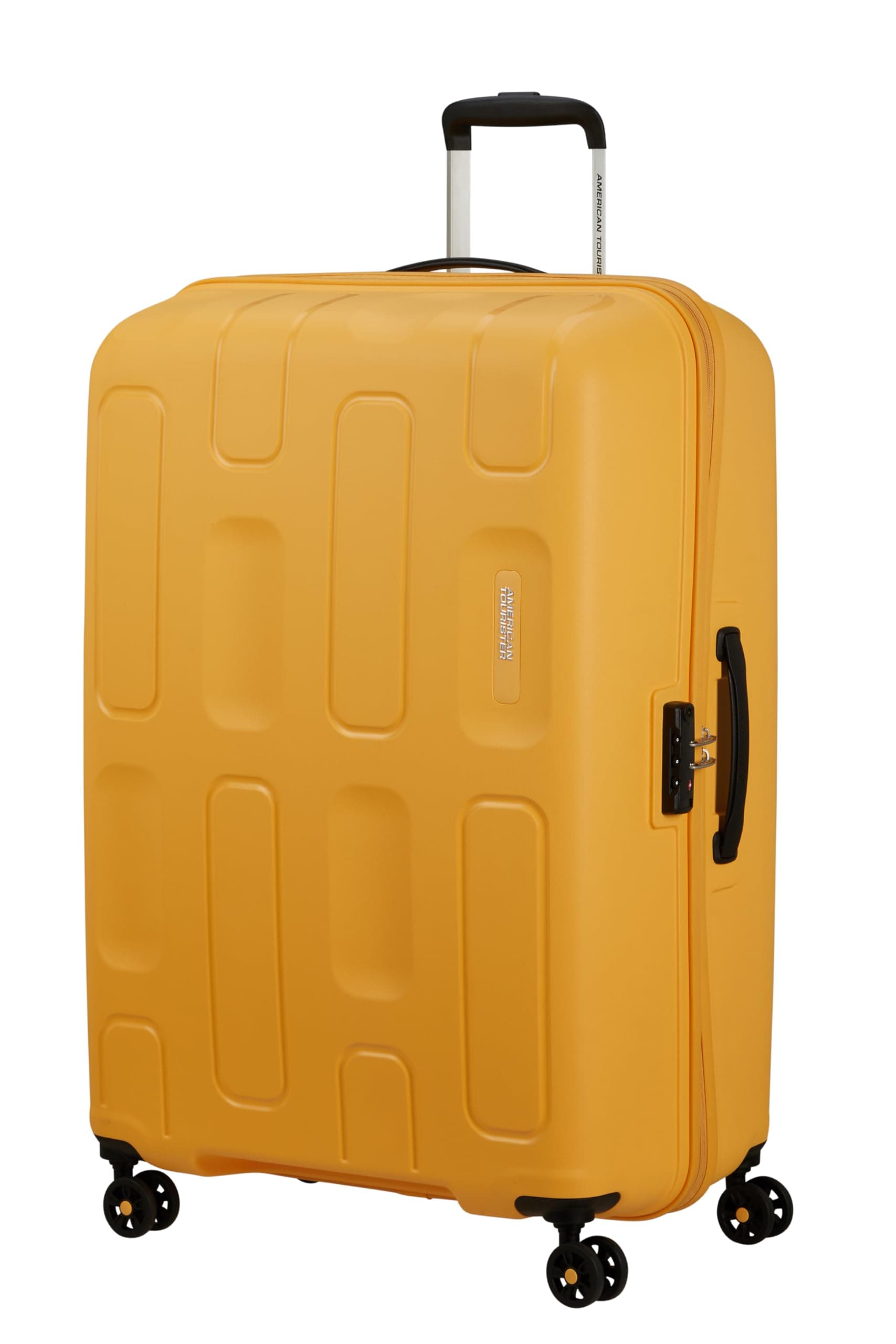 American Tourister Ellipso, Funda rígida de 79 cm, Funda Tipo Trolley con 4 Ruedas, Cierre TSA, Ligera, 104 L, Amarilla (Crema plátano)