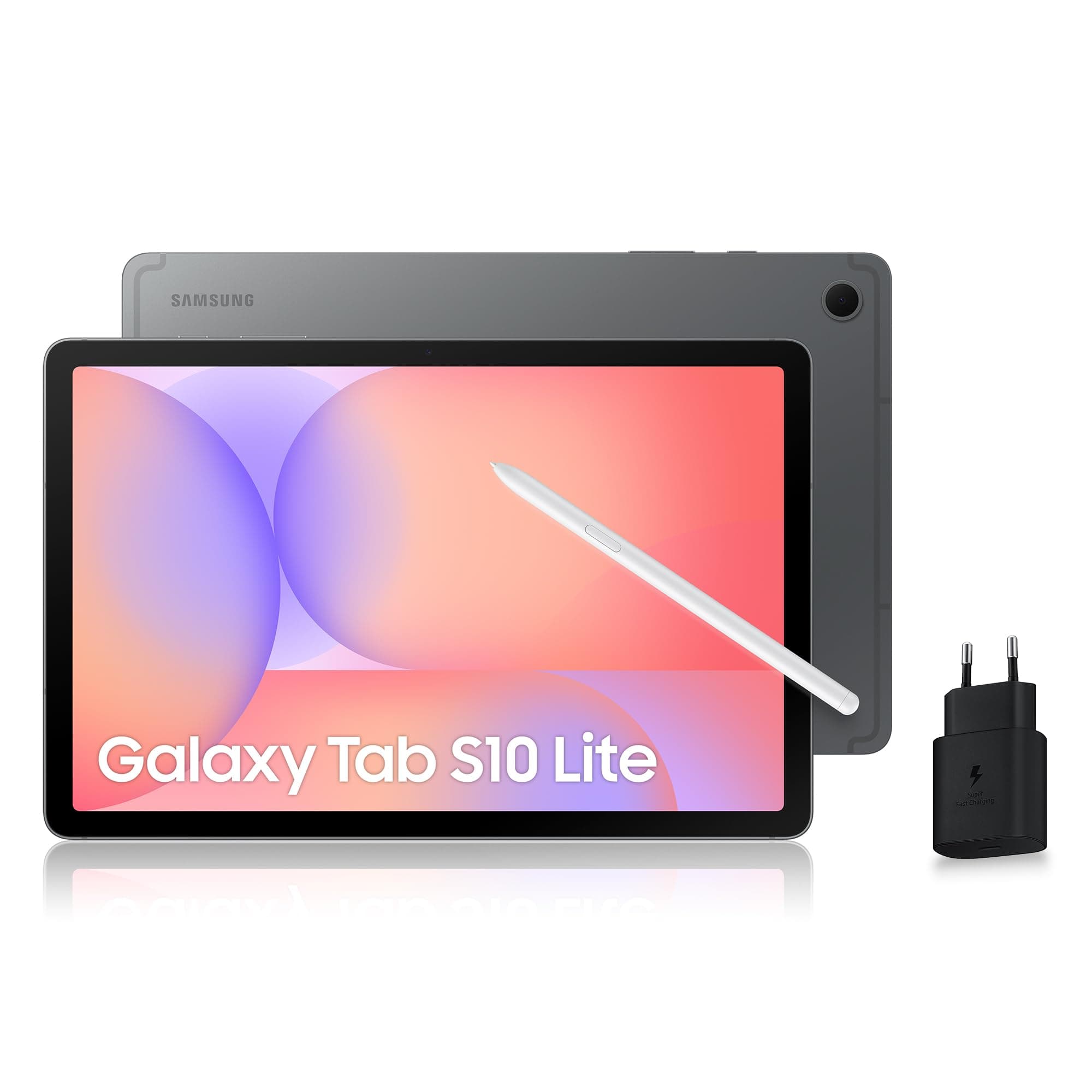 Samsung Galaxy Tab S10 Lite, 10.9", 5G, 128Go, Tablette Android, S Pen Inclus, Gris, Chargeur Secteur Rapide 25W Inclus, Version FR