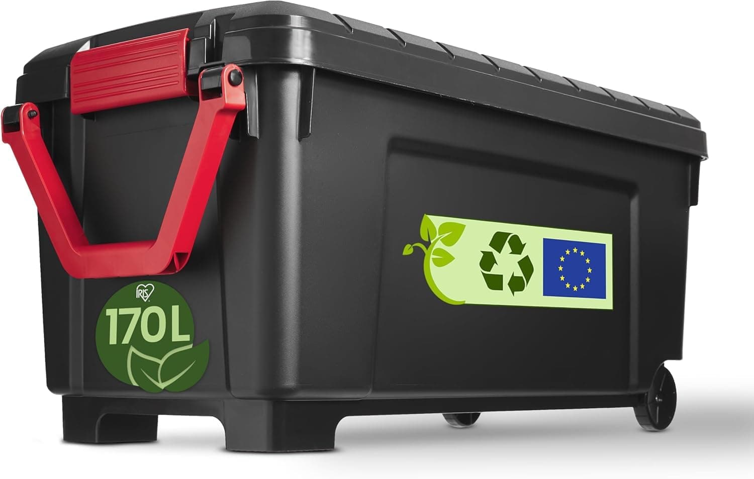 Iris Ohyama, Scatole Pieghevoli, 170L, Per Unità, Nero, Grande, Solido, Impilabile, Per Garage, Scaffali, Scatola Organizer, Plastica, Contenitore, SIA-1000