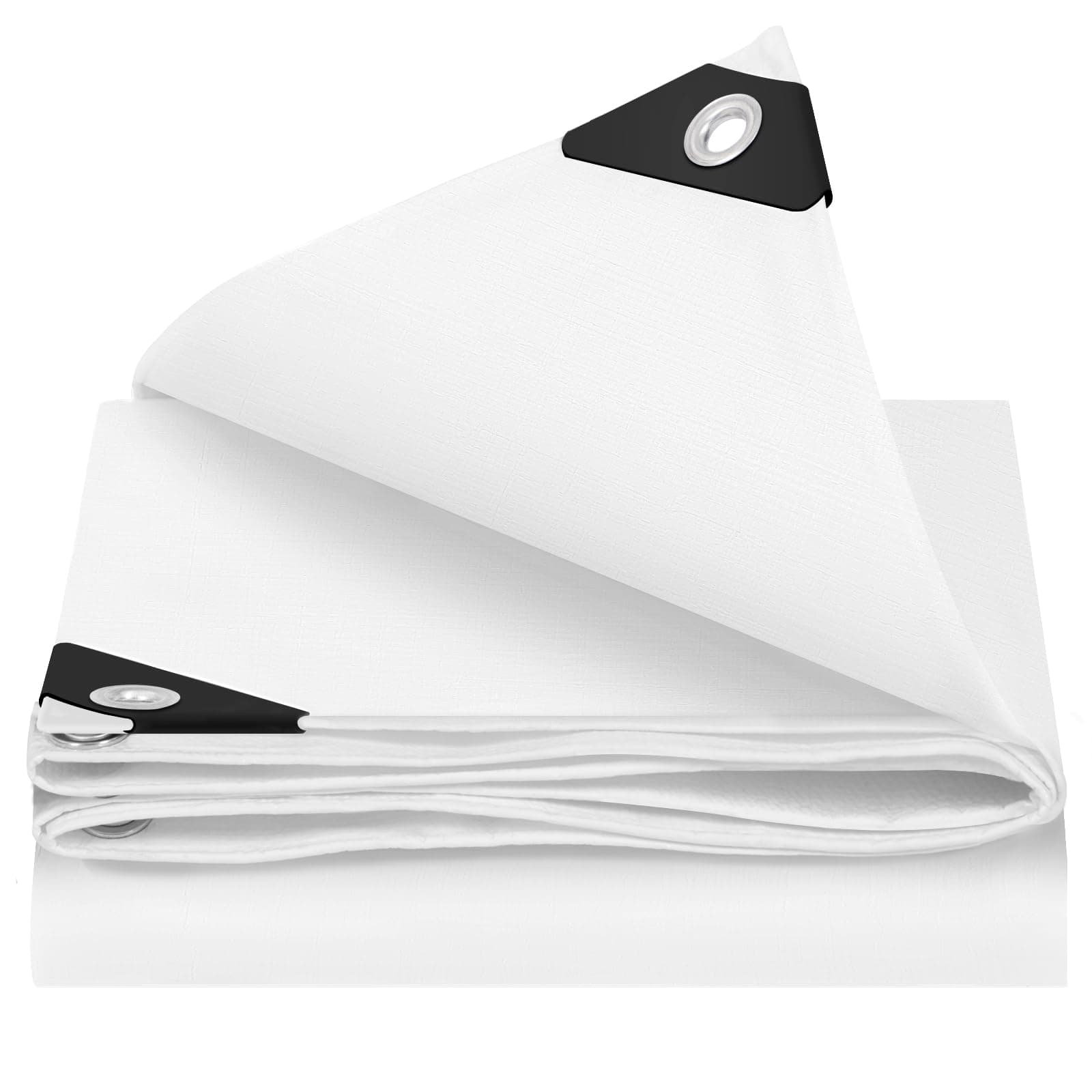 WOLTU Lona Impermeable Exterior 3x5 m de PE 140 g/m², Lona Protectora Resistente a Intemperie y a Rayos UV, para Jardín, Piscina y Remolque, Blanco