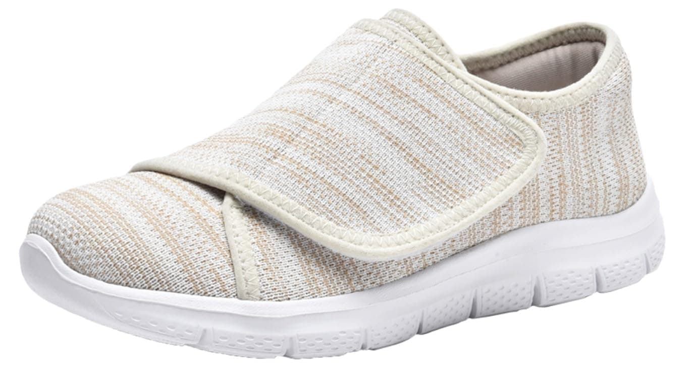 Zapatos Diabéticos para Mujer Extra Anchas Sandalias de rehabilitación Zapatillas para Caminar Ajustables Antideslizantes Respirable Ortopédico Aliviar el Dolor de Pies