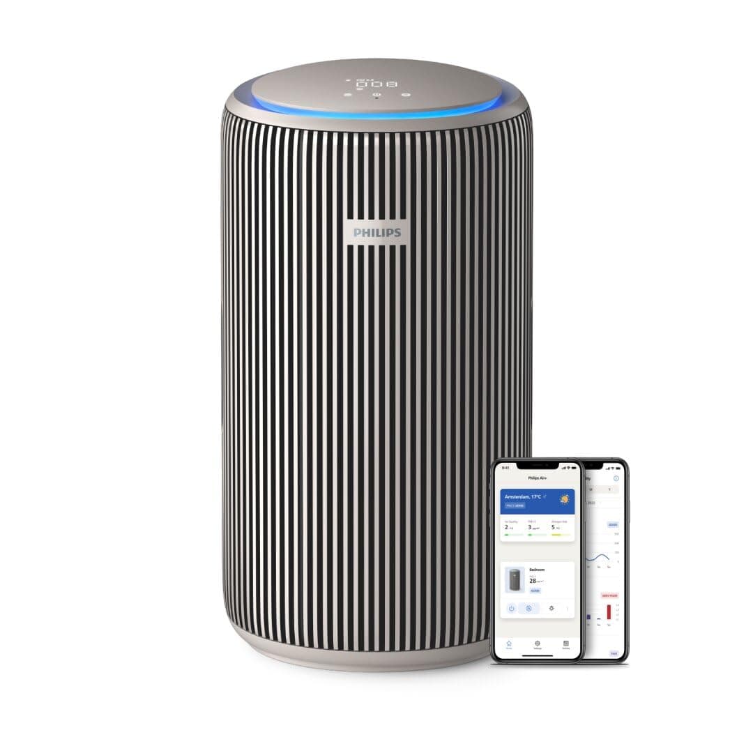 Philips PureProtect 3200 Series: Purificatore d'aria Intelligente, Filtro HEPA e a Carbonio Attivo, CADR 500 m³/h per spazi di 130 m², ultra-silenzioso ed efficiente energeticamente (AC3210/12)