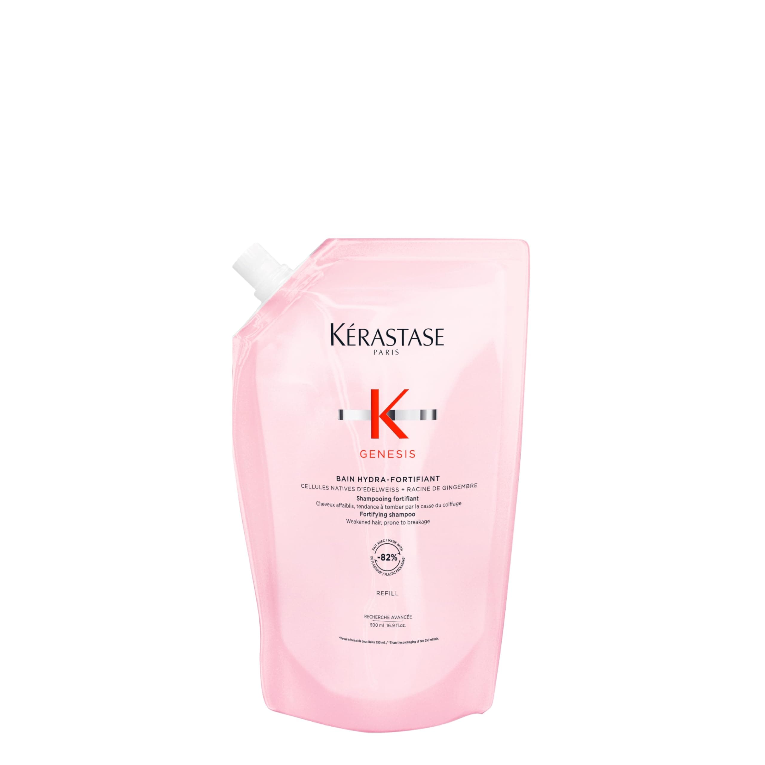 KÉRASTASE Genesis - Bain Hydra-Fortifiant - Shampoing Fortifiant Anti-Chute - Purifie & Renforce - Aminexil - Edelweiss & Racine de Gingembre - Cheveux Fins & Fragiles Sujets À La Chute