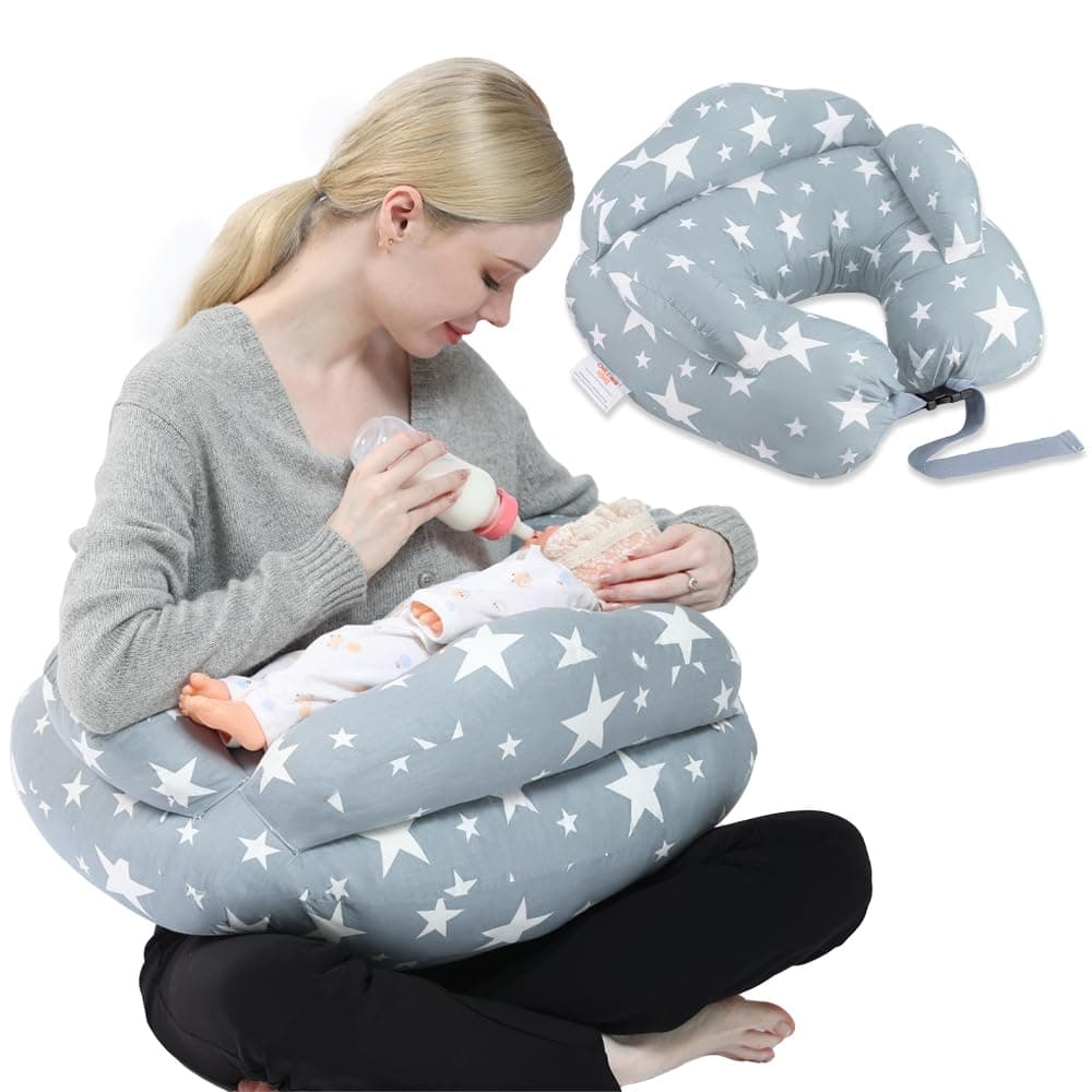 Chilling Home Coussin Allaitement XXL Coussin de Grossesse Coussin d'allaitement pour Bébé,Oreiller de Grossesse avec Oreiller Intérieur et Housse en Coton Oreiller de Grossesse