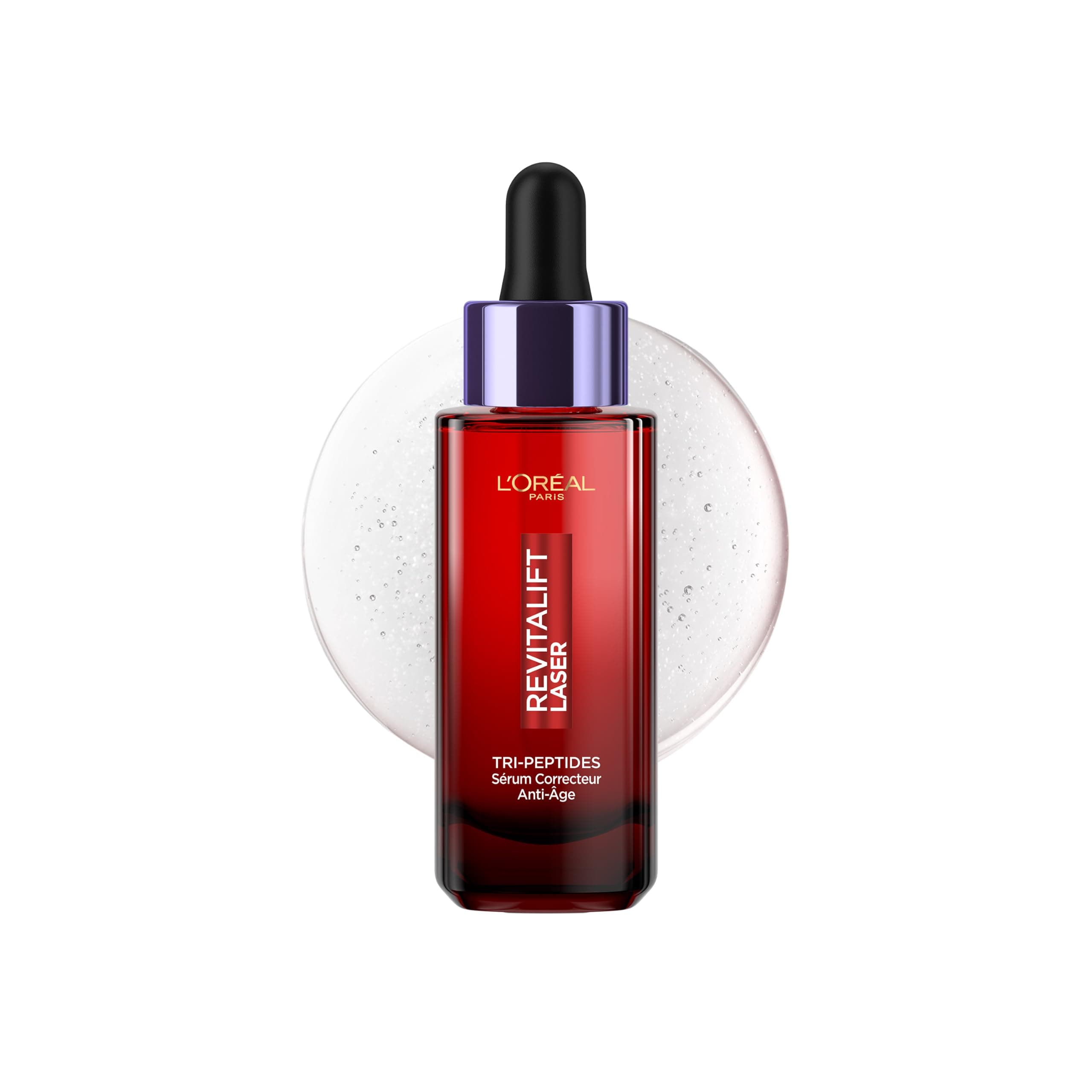 L'Oréal Paris Revitalift Laser Sérum Anti-Âge Tri-Peptides 30ml | 3 peptides dont Argireline, Acide hyaluronique repulpant, Vitamine C éclat teint, Triple action rides fermeté